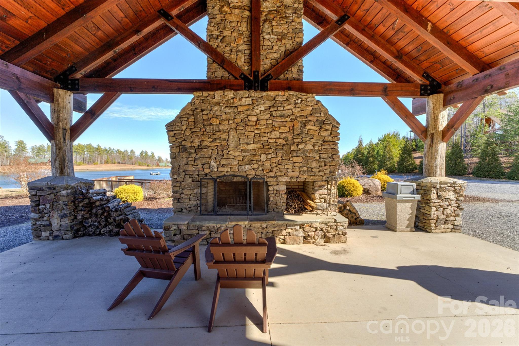 Pavilion fireplace - 463 Summit Trail, Nebo