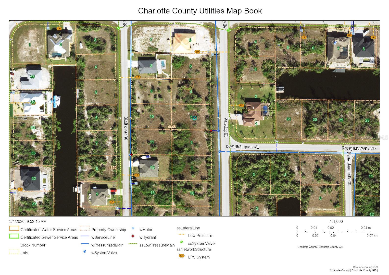 Utility Map - 10461 SUNDAY DR, PORT CHARLOTTE