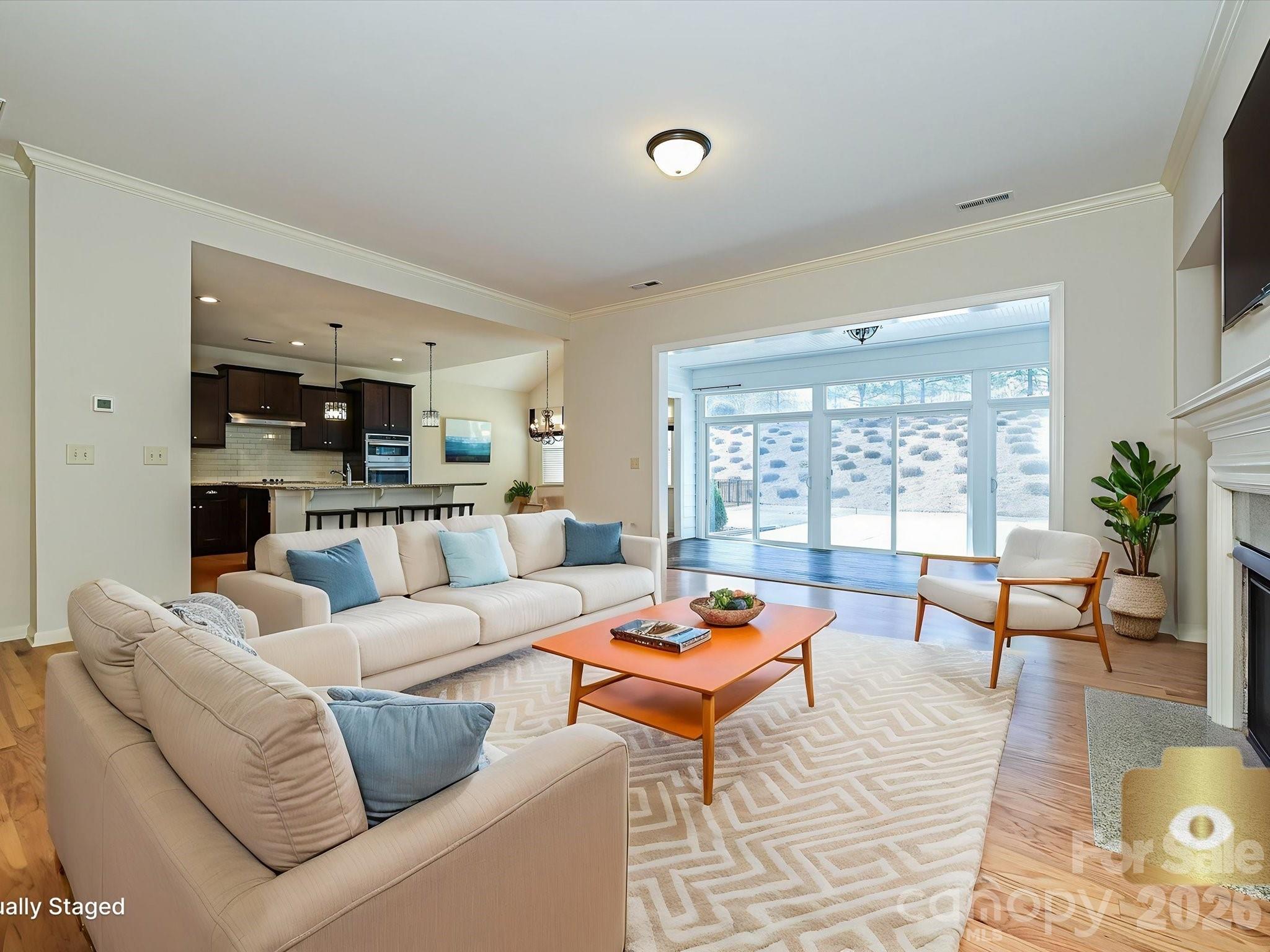 (Great room ~ staged) - 2004 Rockbrook Lane, Belmont
