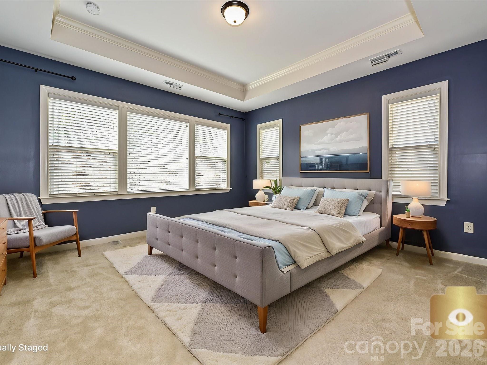 (Primary Bedroom staged) - 2004 Rockbrook Lane, Belmont