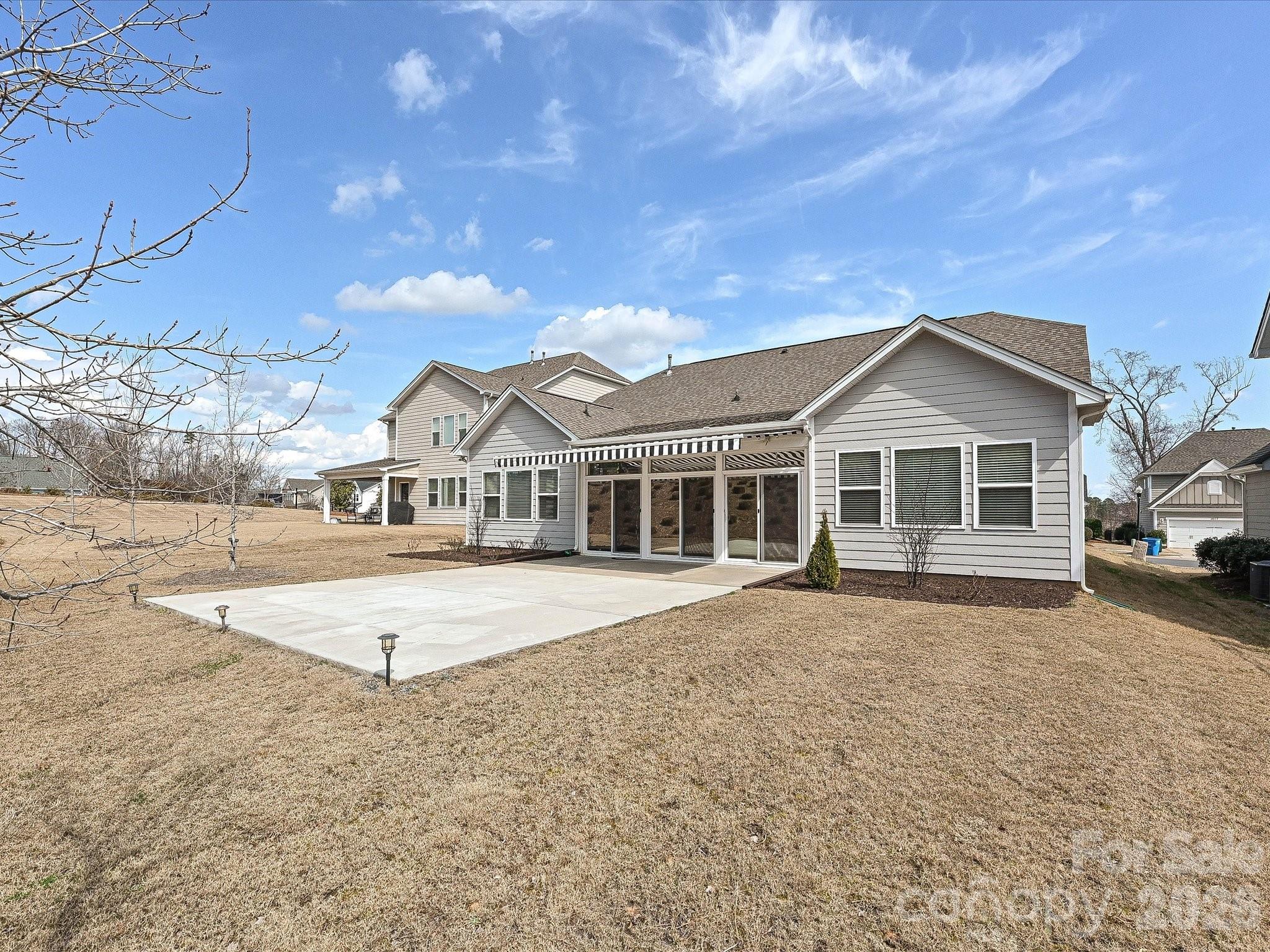 Rear yard view - 2004 Rockbrook Lane, Belmont