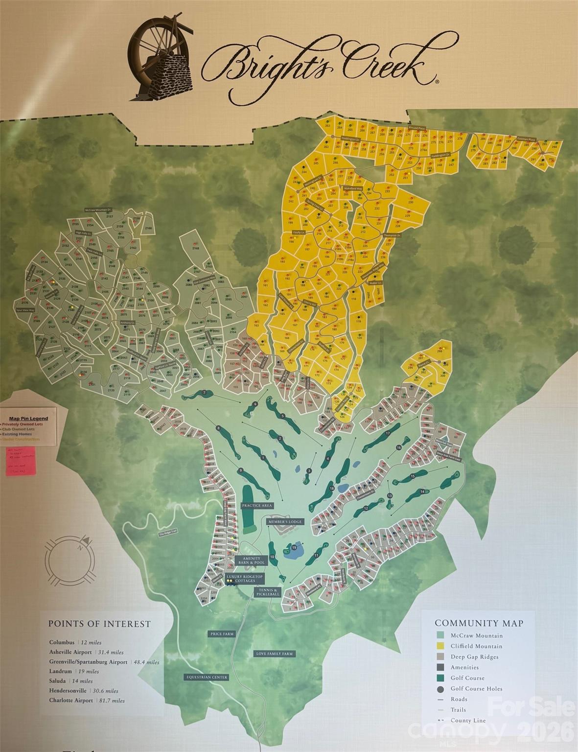Plat of the Brights Creek Community - 99999 Chesterfield Drive, Mill Spring
