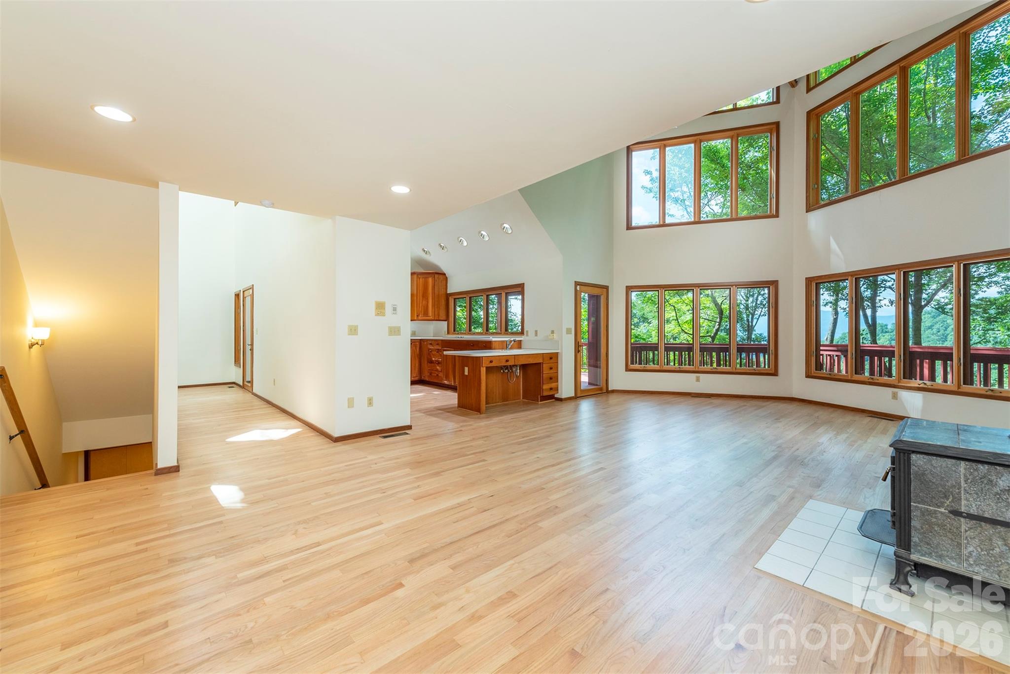 Soapstone wood burning stove for Fall and Winter evenings. - 7 Winding Poplar Road, Black Mountain