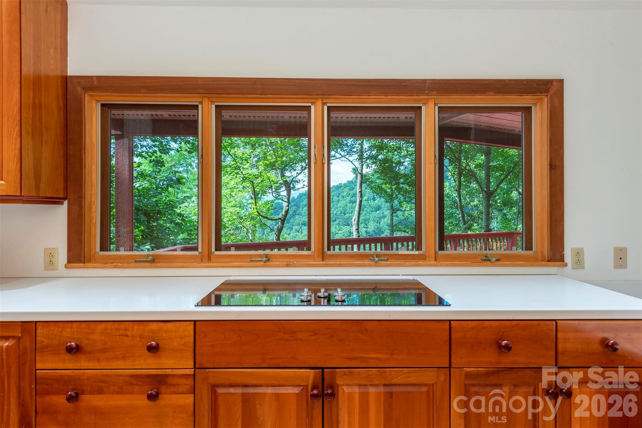 Nice view while preparing a meal. - 7 Winding Poplar Road, Black Mountain