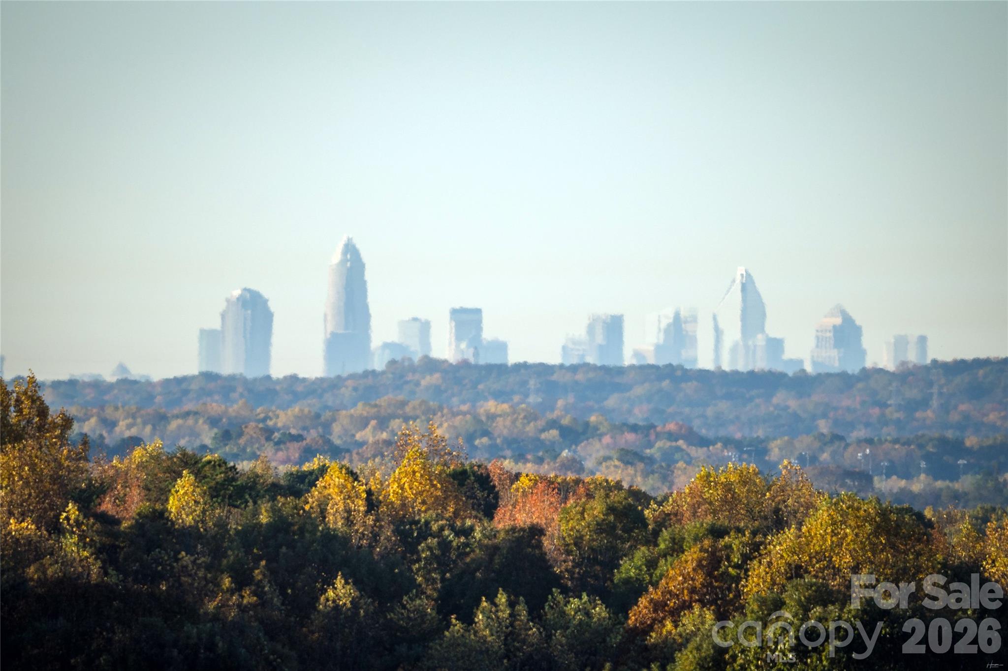 Views of Downtown Charlotte from the entrance of Boulder Run - 5700 Bentley Ridge Drive, Davidson