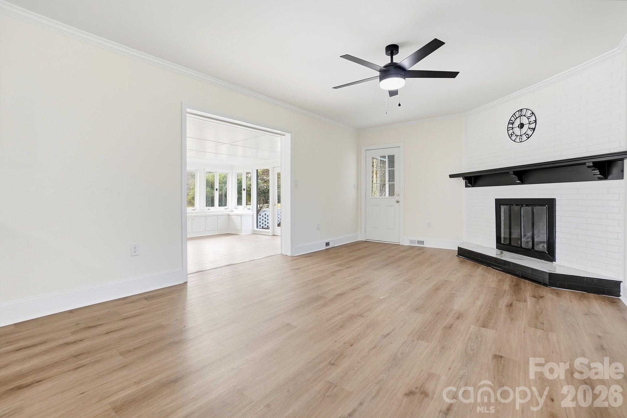 Dining Area with Fireplace - 125 Forest Hills Drive, Monroe