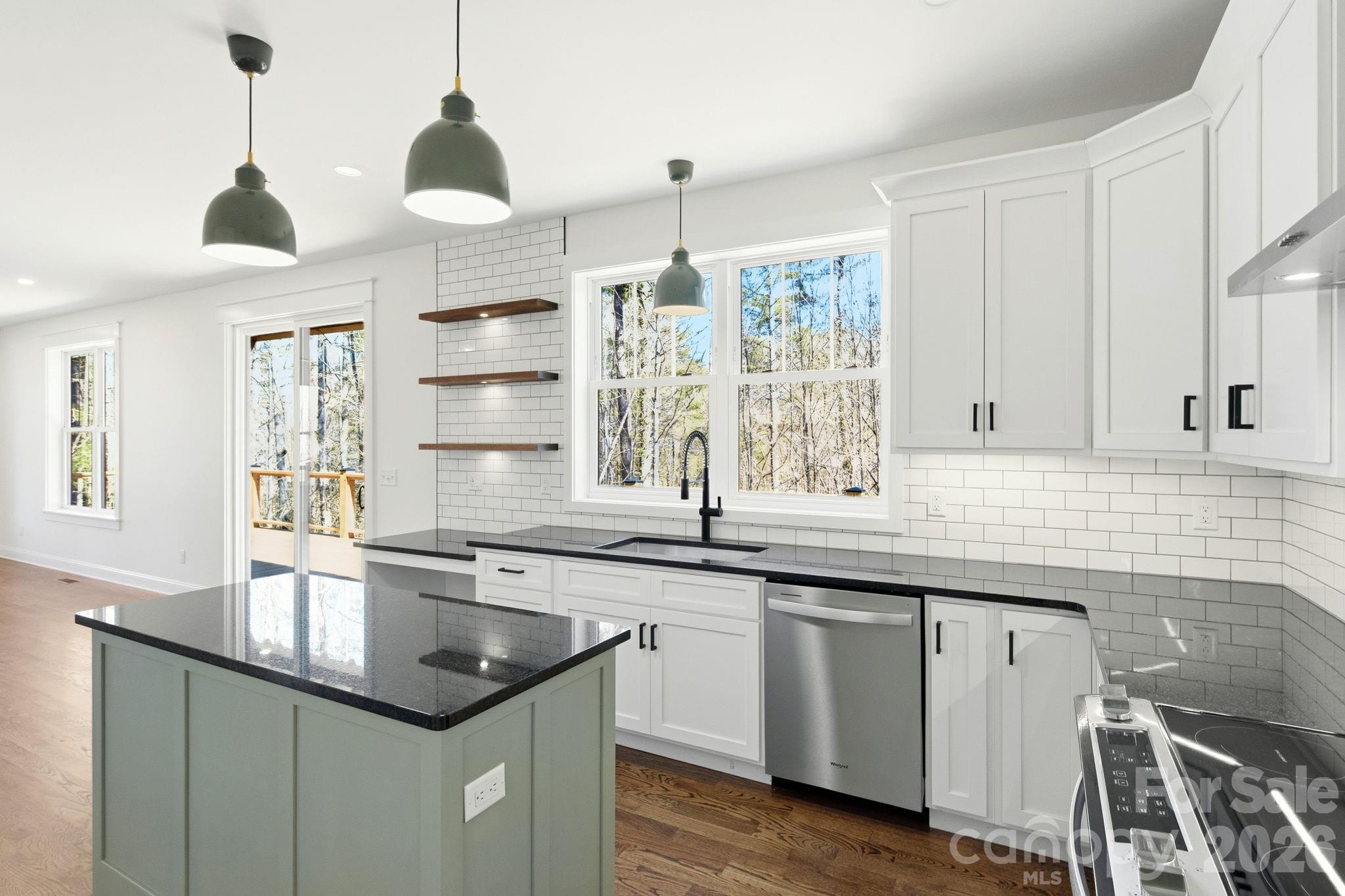 Tiled Kitchen Backsplash - 22 Deep Woods Road, Weaverville