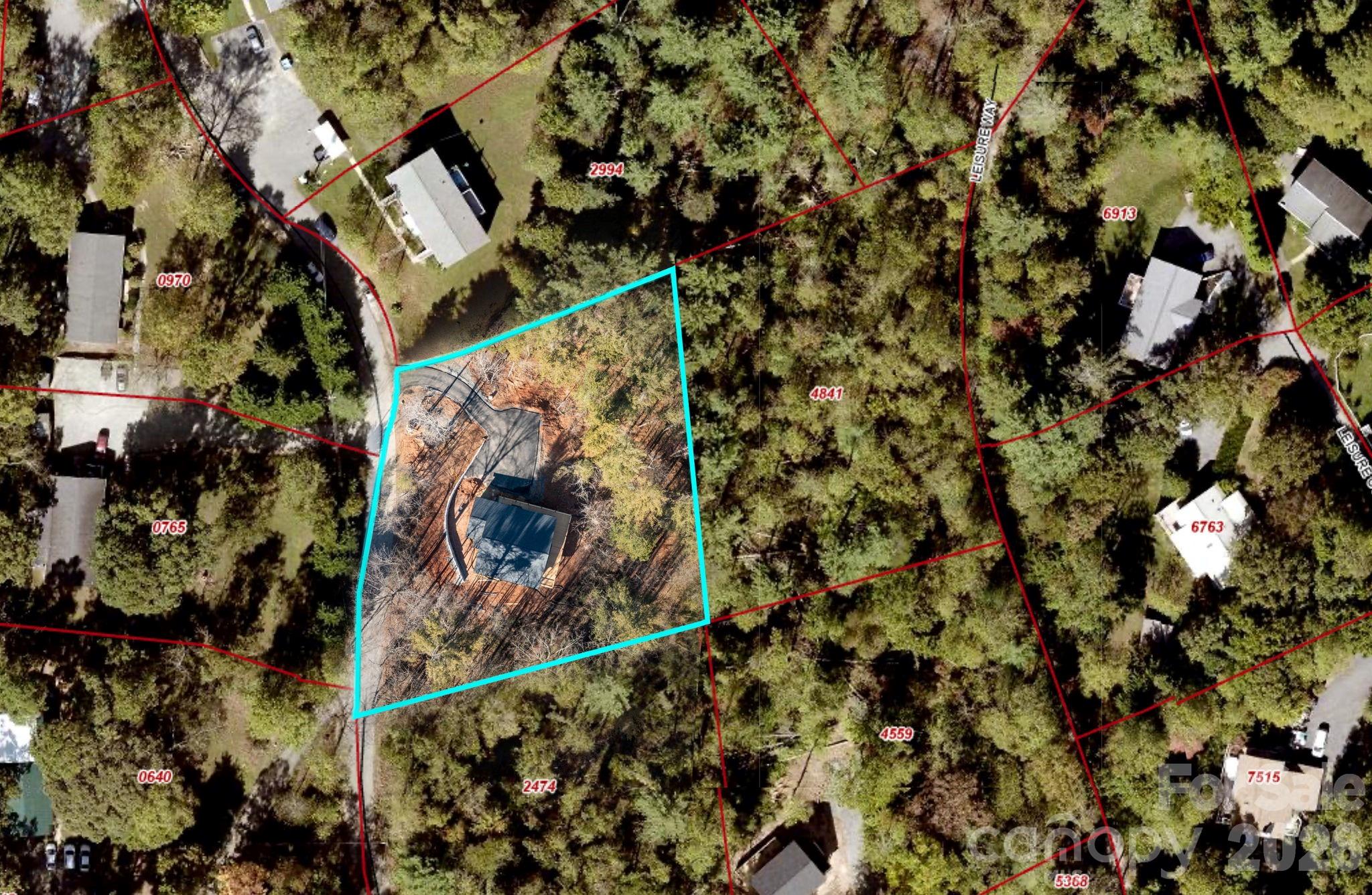 Approximate Boundary Lines - 22 Deep Woods Road, Weaverville