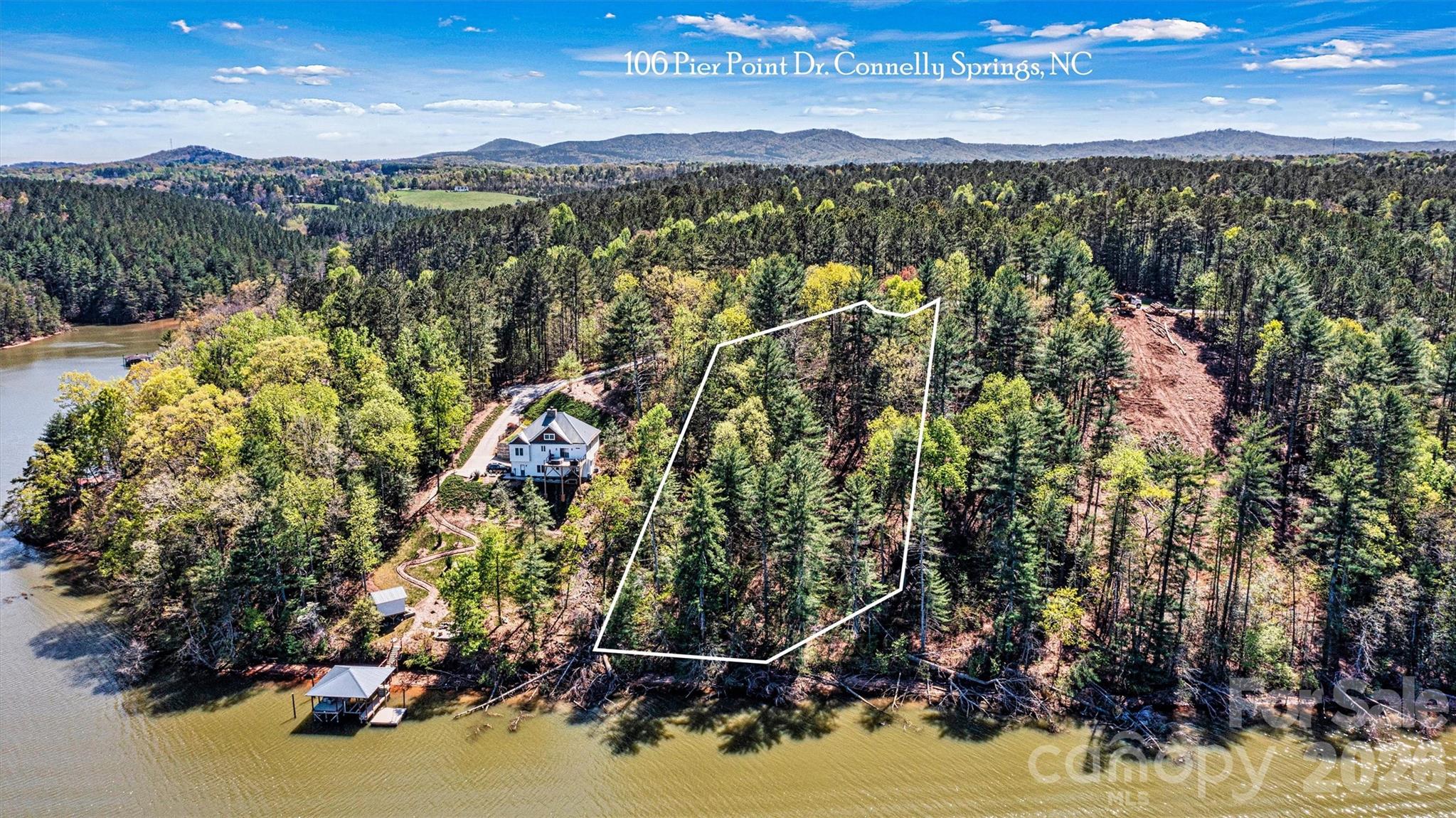 Lot Line Overlay - 106 Pier Point Drive, Connelly Springs