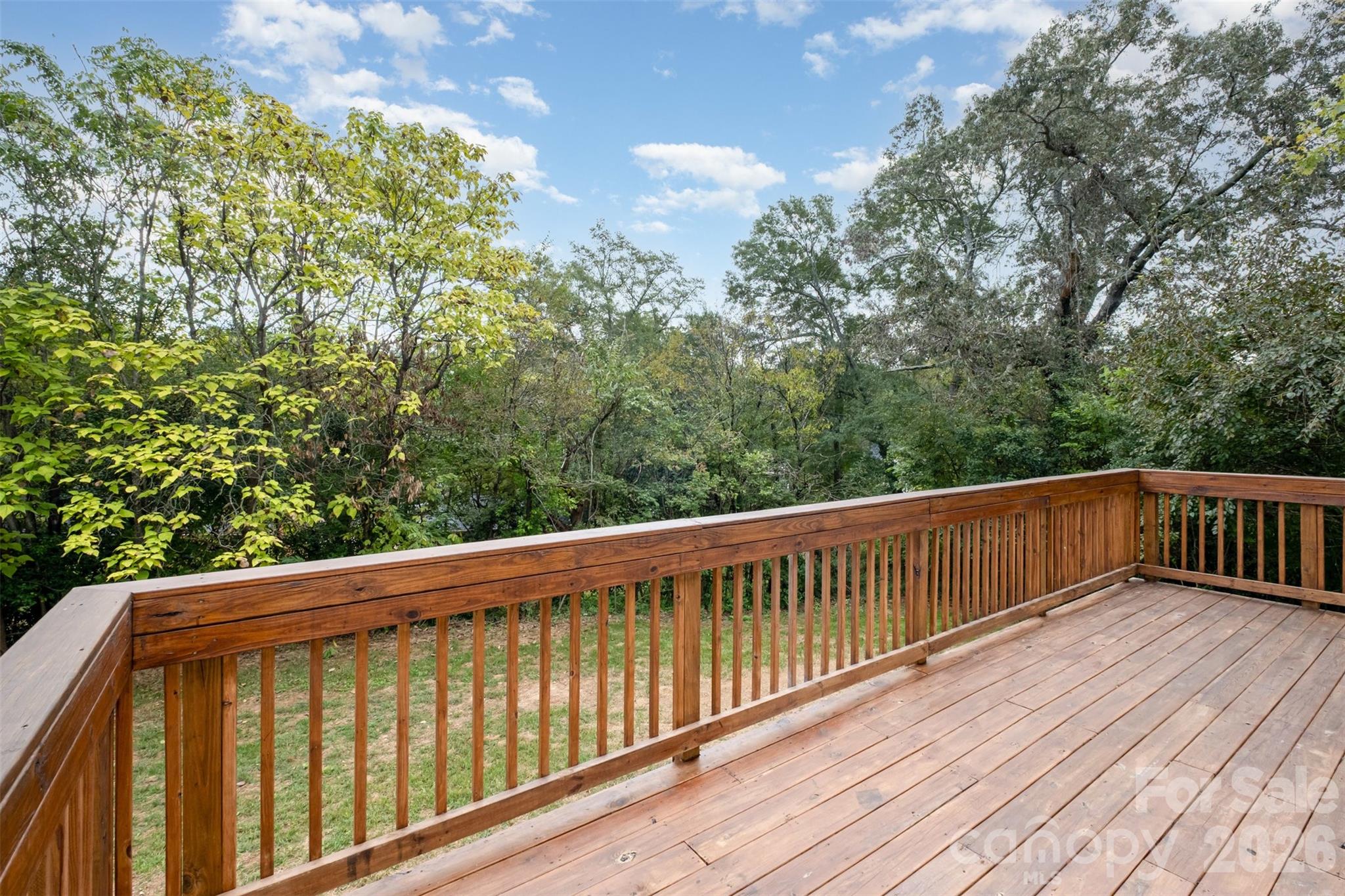 Large deck connecting to the kitchen - 503 Circle Drive E, Shelby