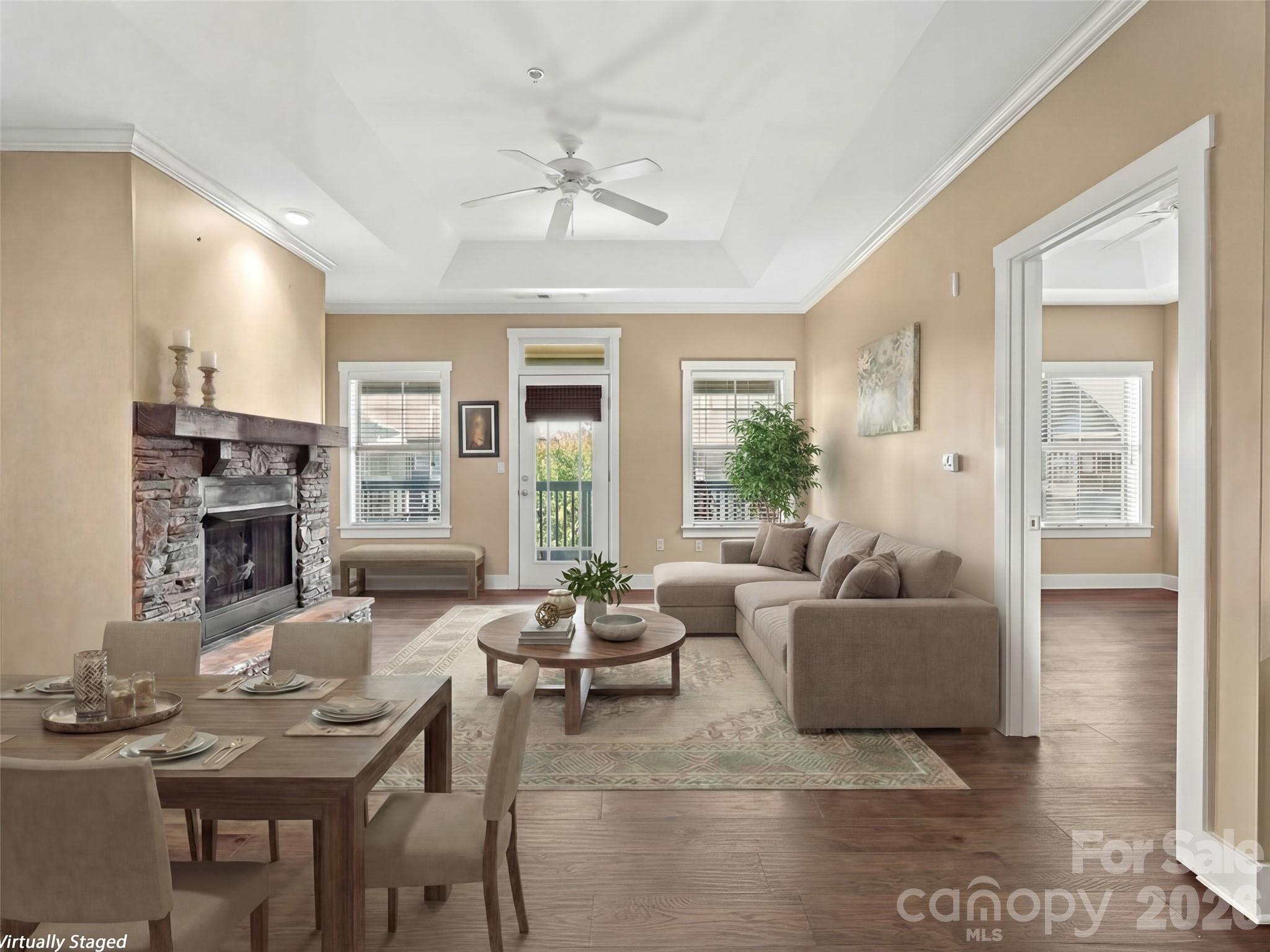 Virtually staged, looking our towards balcony - 9 Kenilworth Knoll, Asheville