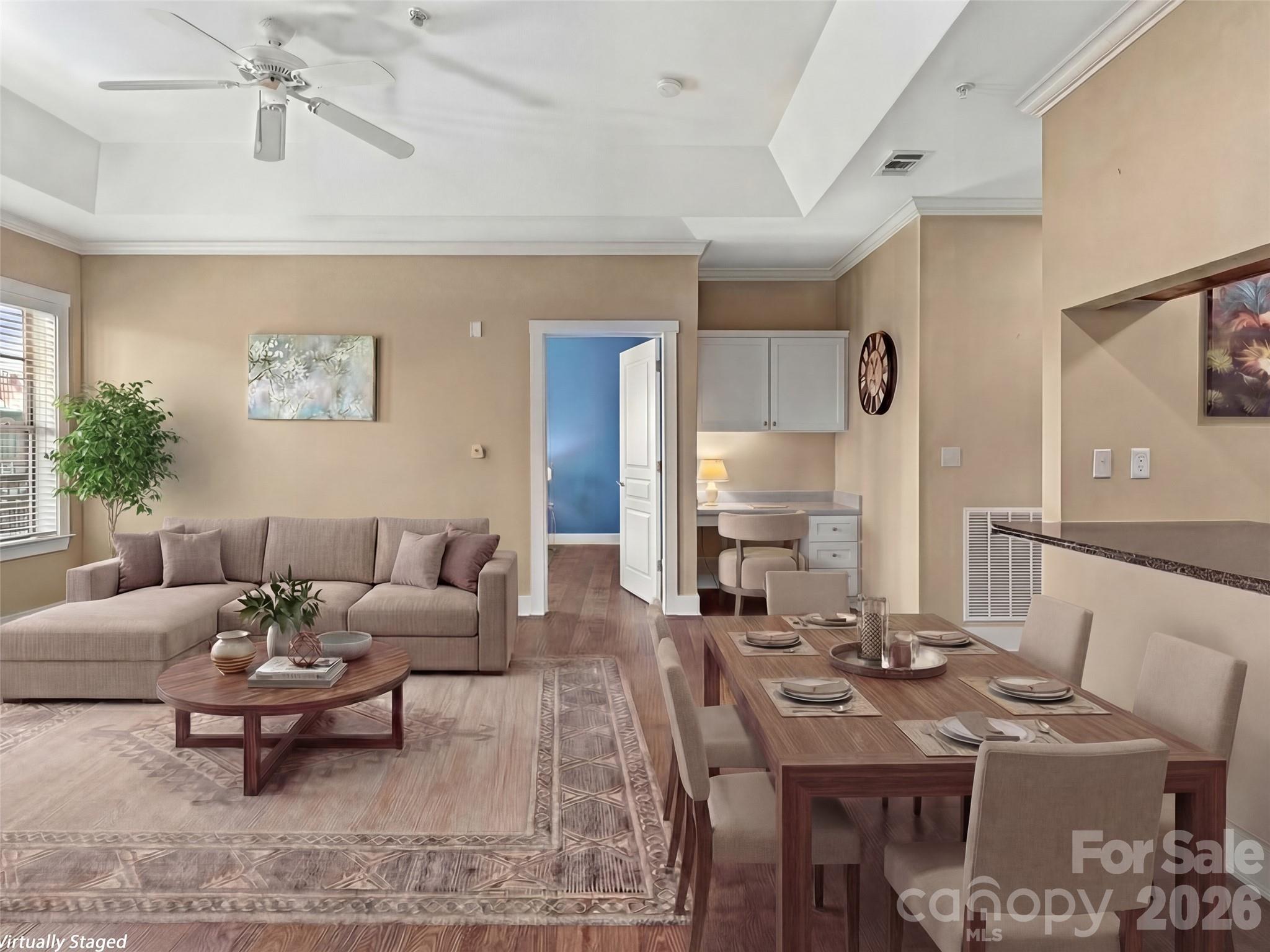 Virtually staged looking towards bedroom - 9 Kenilworth Knoll, Asheville