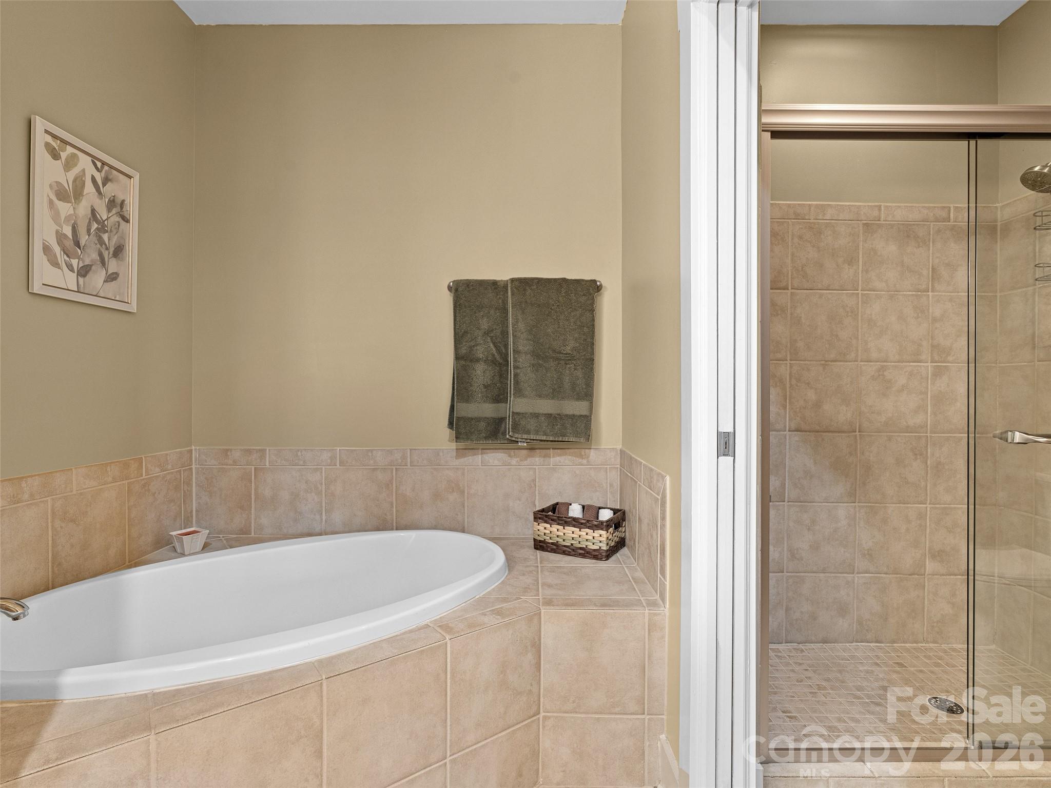 Primary bathroom soaking tub - 9 Kenilworth Knoll, Asheville