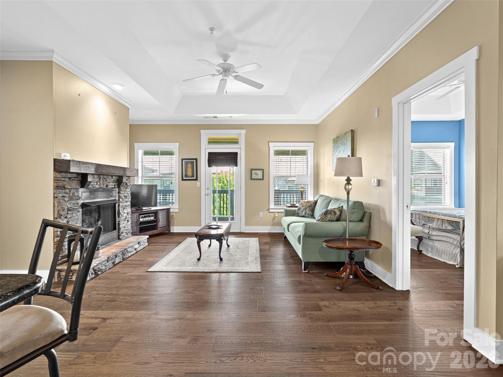 Non-virtually staged living/dining - 9 Kenilworth Knoll, Asheville