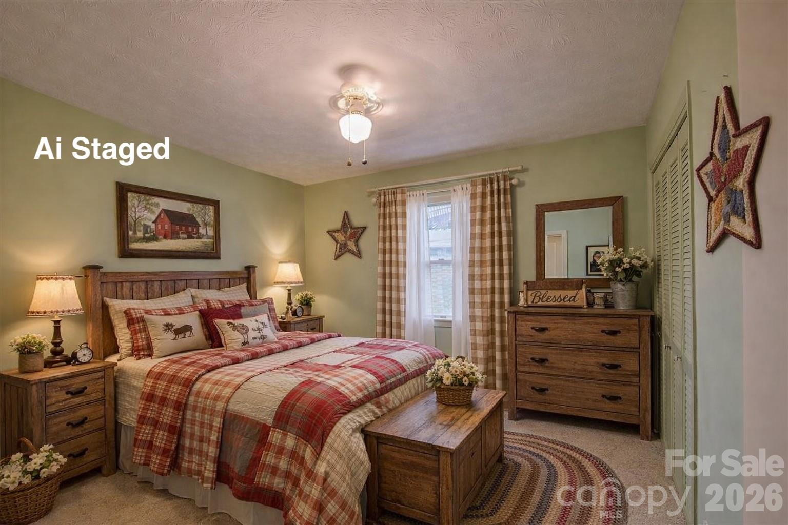 Ai Staged -Bedroom 2 - 220 Grand View Lane, Burnsville
