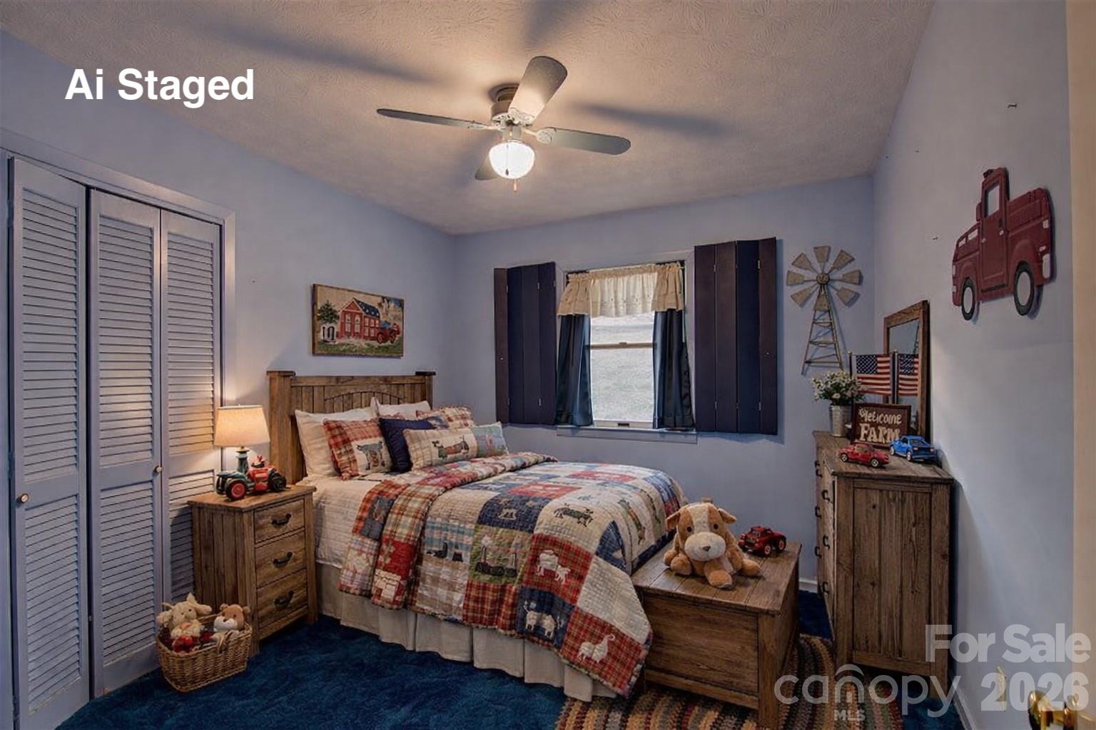 Ai Staged Bedroom 3 - 220 Grand View Lane, Burnsville