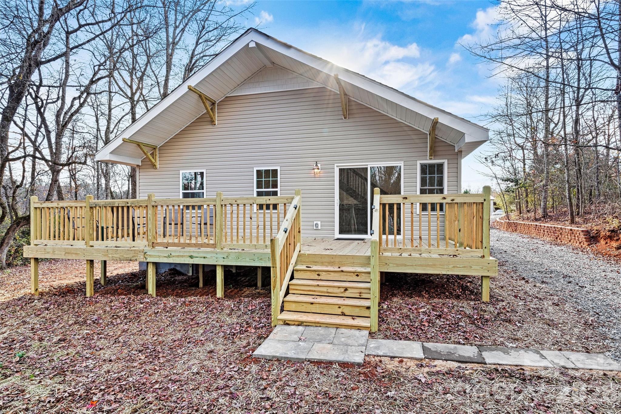 back view of home - 6051 Pointe West Lane, Vale