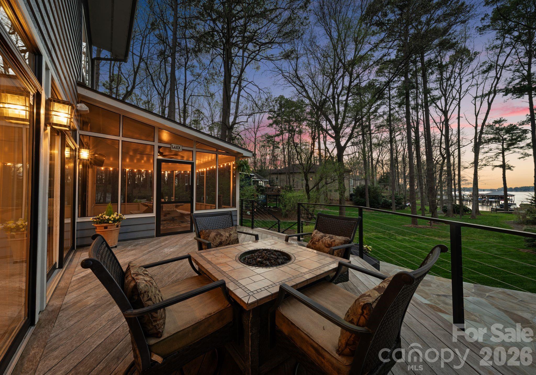 Ipe Deck With Cable Railing with Unobstructed Lake Views - 16208 Weatherly Way, Huntersville