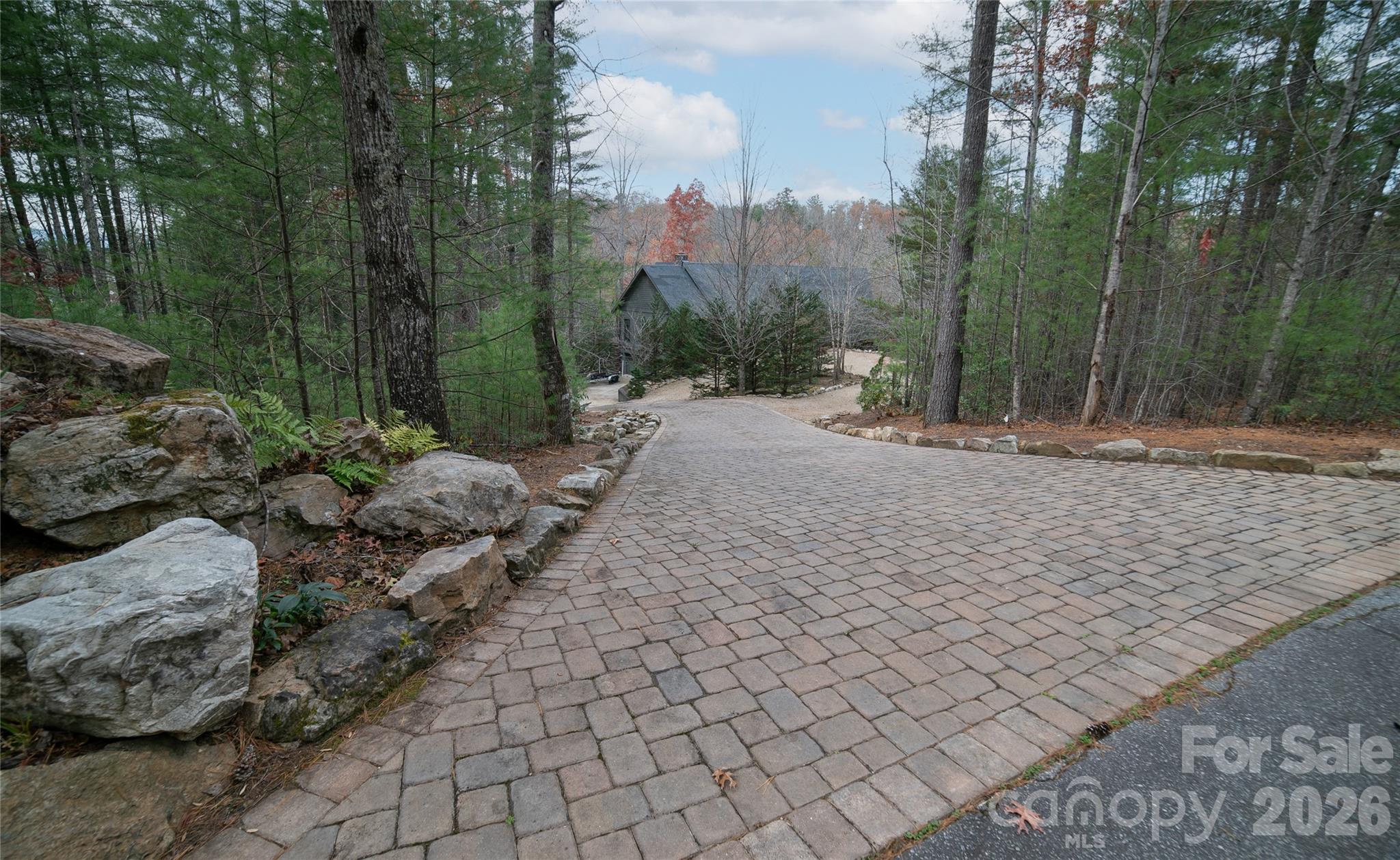 Custom landscaping and paver/gravel driveway - 2186 Long Rifle Ridge Road, Nebo
