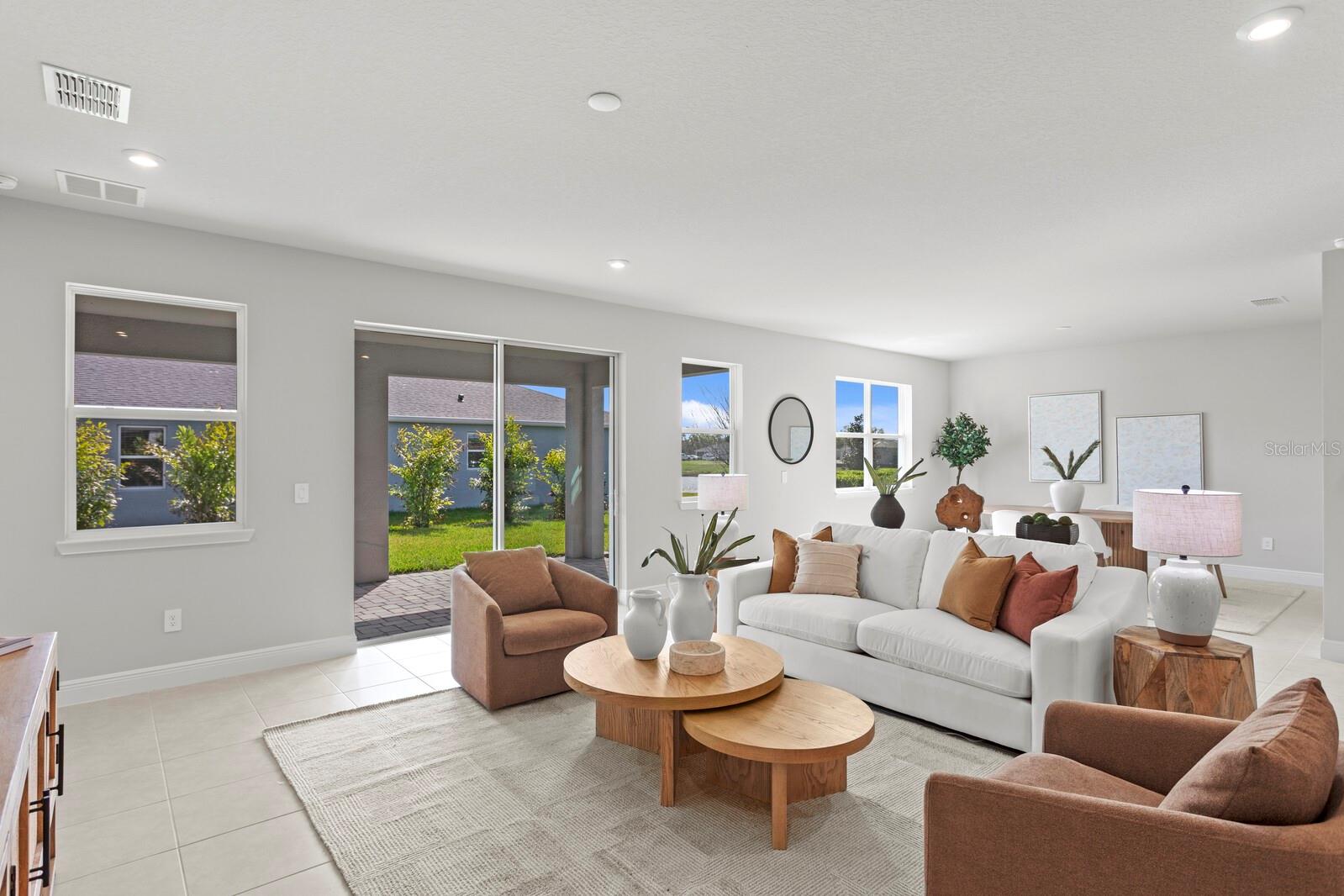 Staged Great Room - 5030 123RD AVE E, PARRISH
