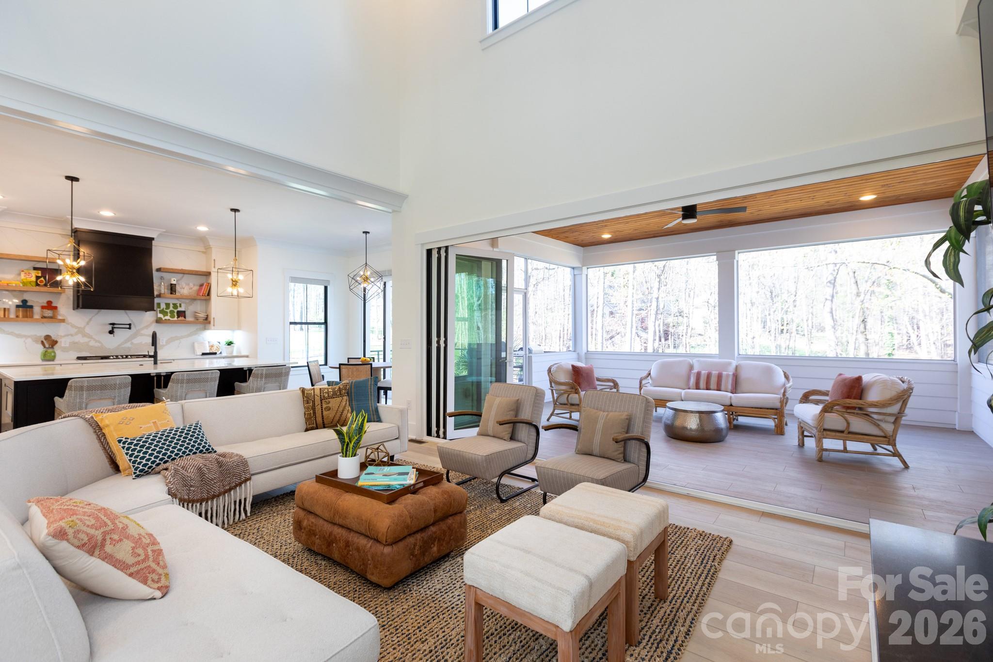 Extend your space with the fully opening bifold doors. - 124 Direct Drive, Mooresville