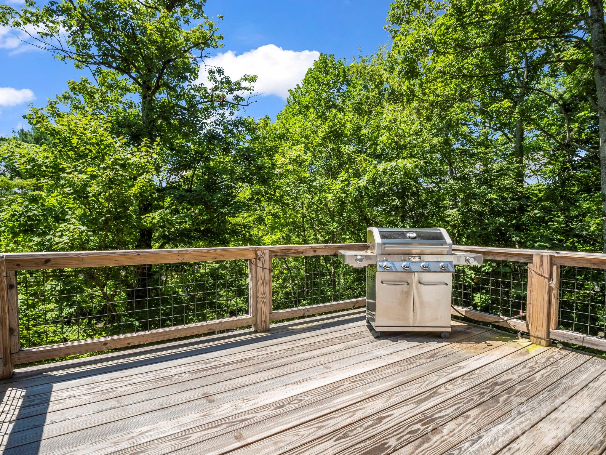First Floor Deck with winter view - 38 Scenic View Drive, Hendersonville