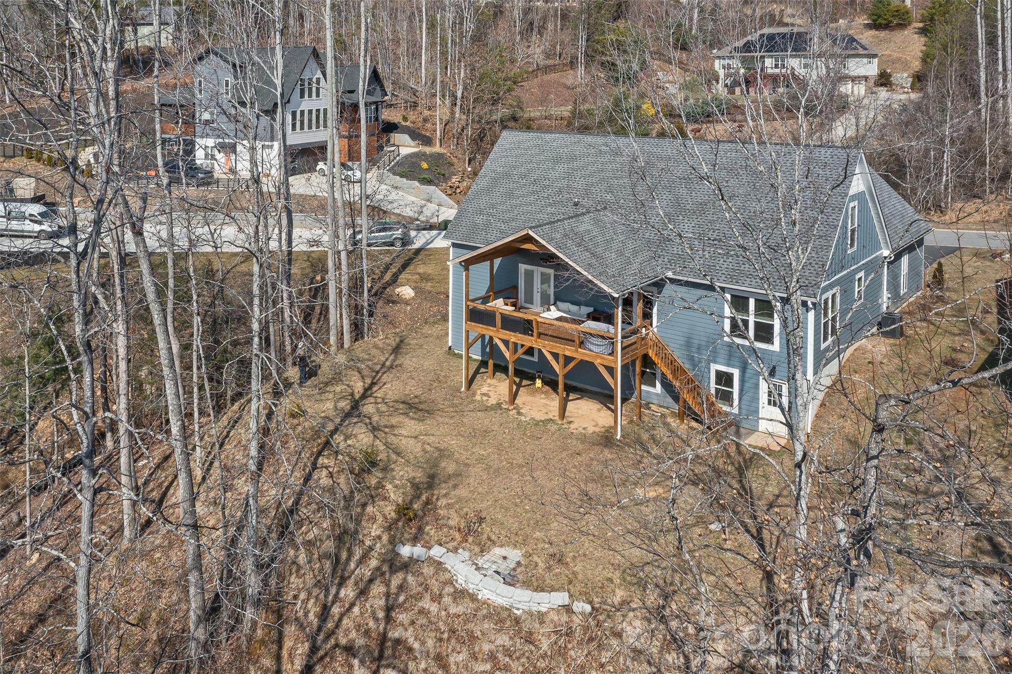 Aerial Back of Home - 46 Carden Drive, Weaverville