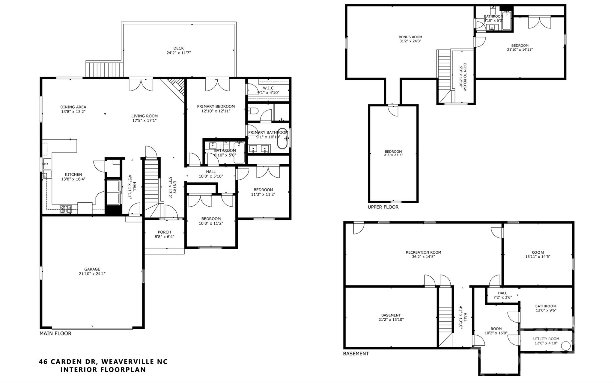 Floor Plan - 46 Carden Drive, Weaverville