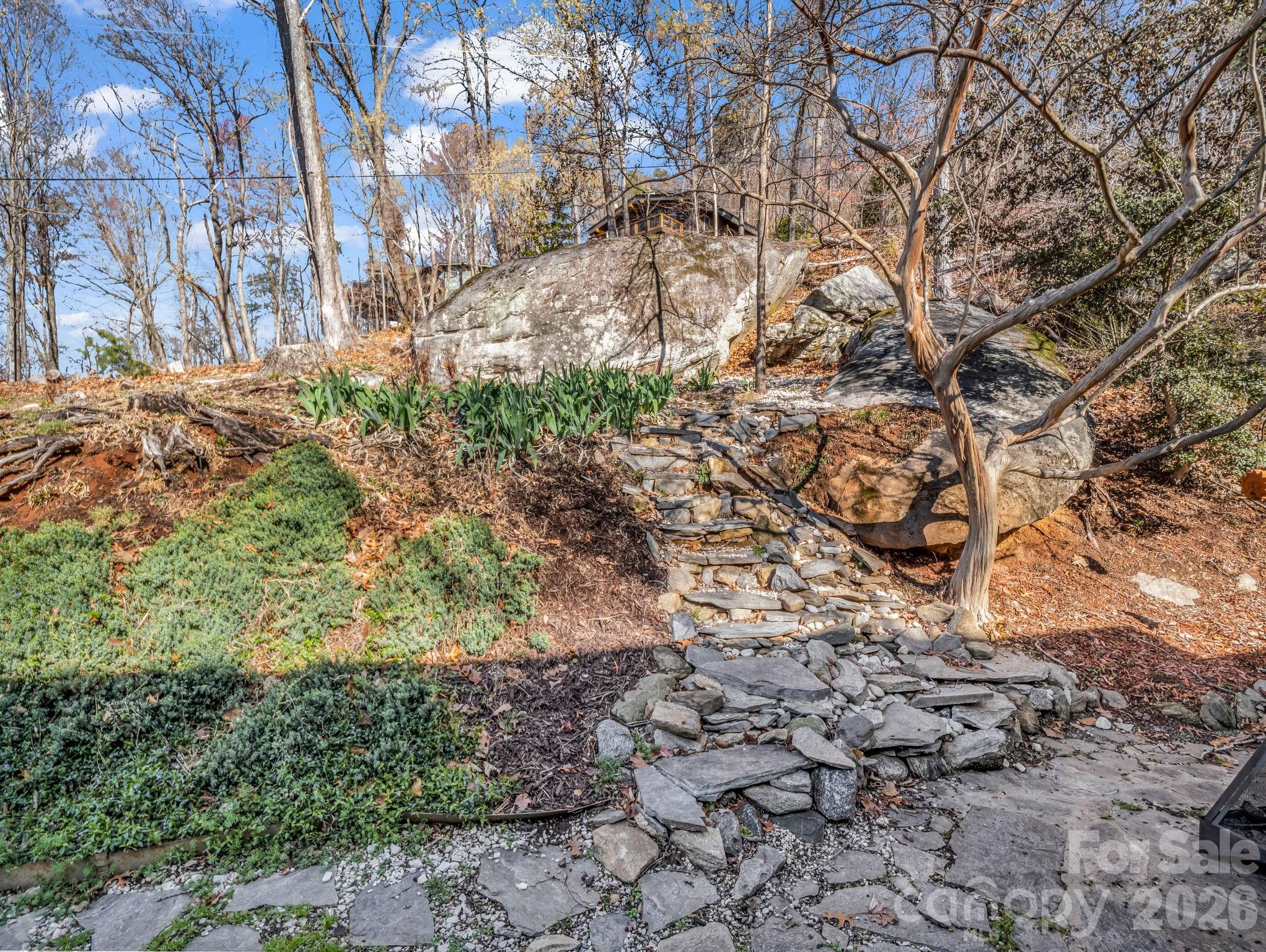 Dry Water Fall cascade - 456 Youngs Mountain Drive, Lake Lure