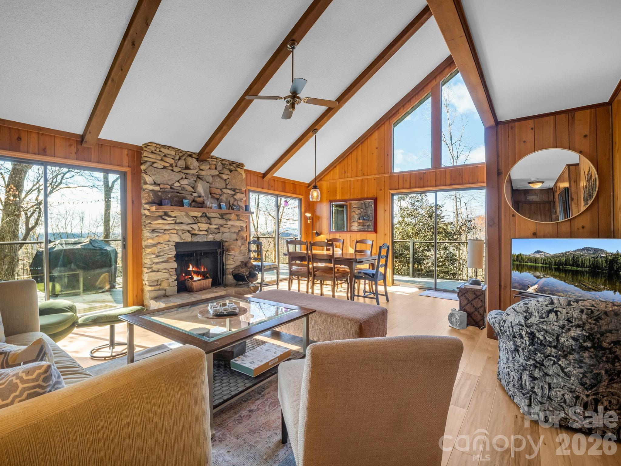 Beautiful views from inside - 456 Youngs Mountain Drive, Lake Lure
