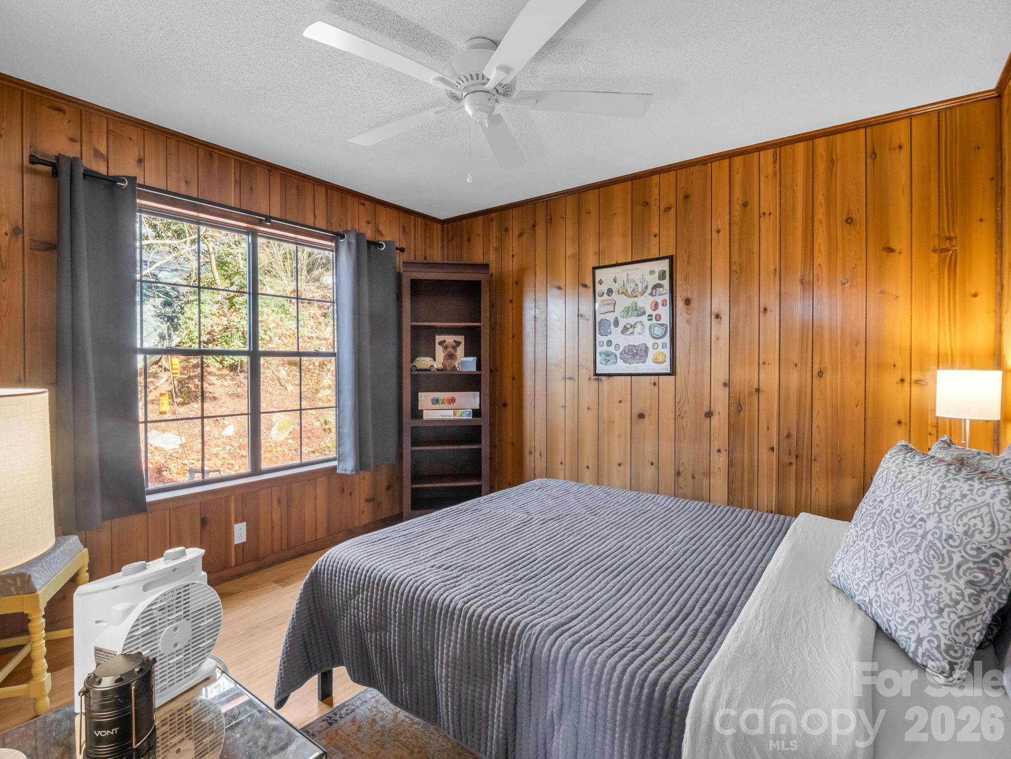 2nd Bedroom overlooking rock patio - 456 Youngs Mountain Drive, Lake Lure