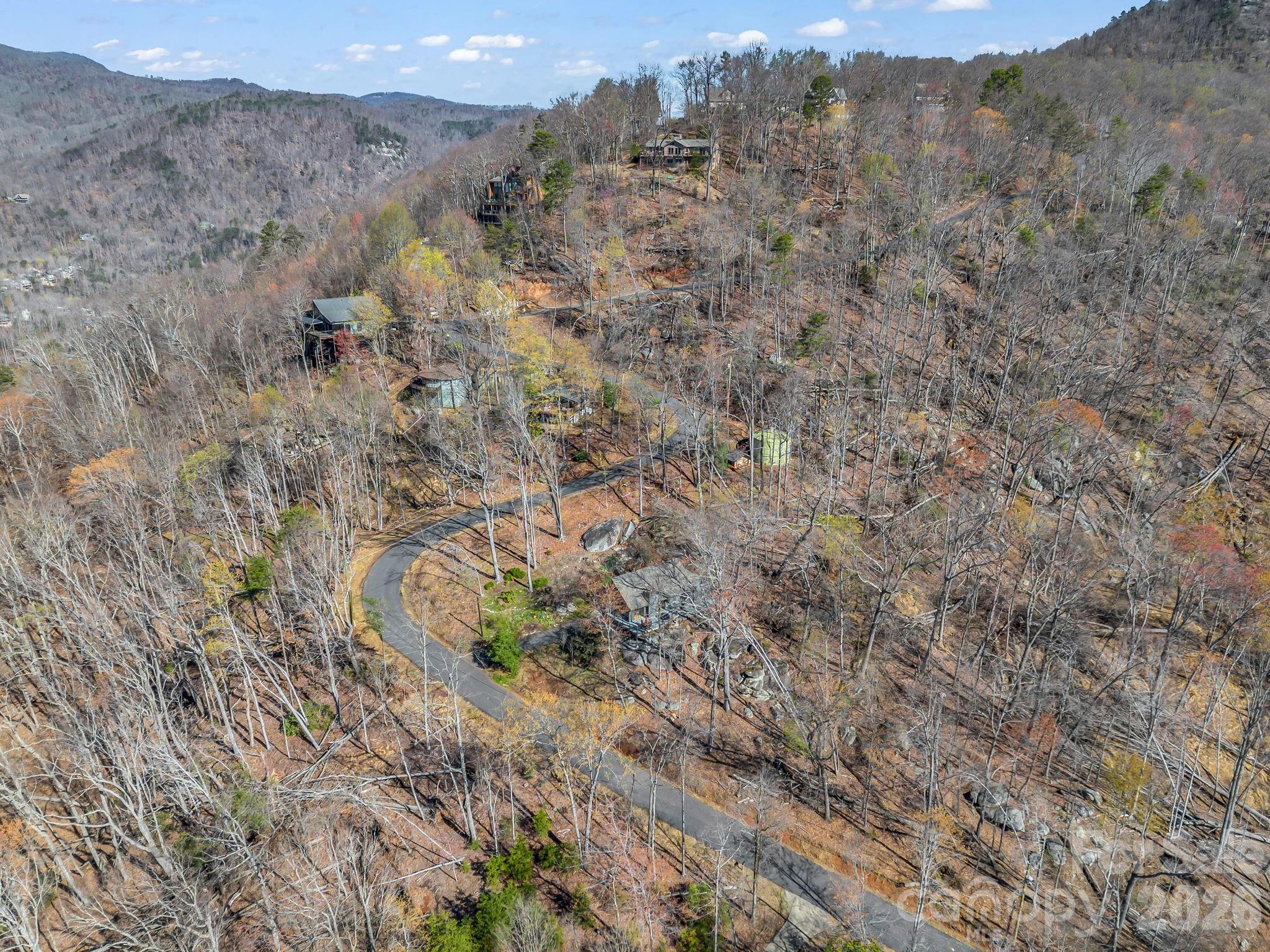 Aerial View of home - 456 Youngs Mountain Drive, Lake Lure