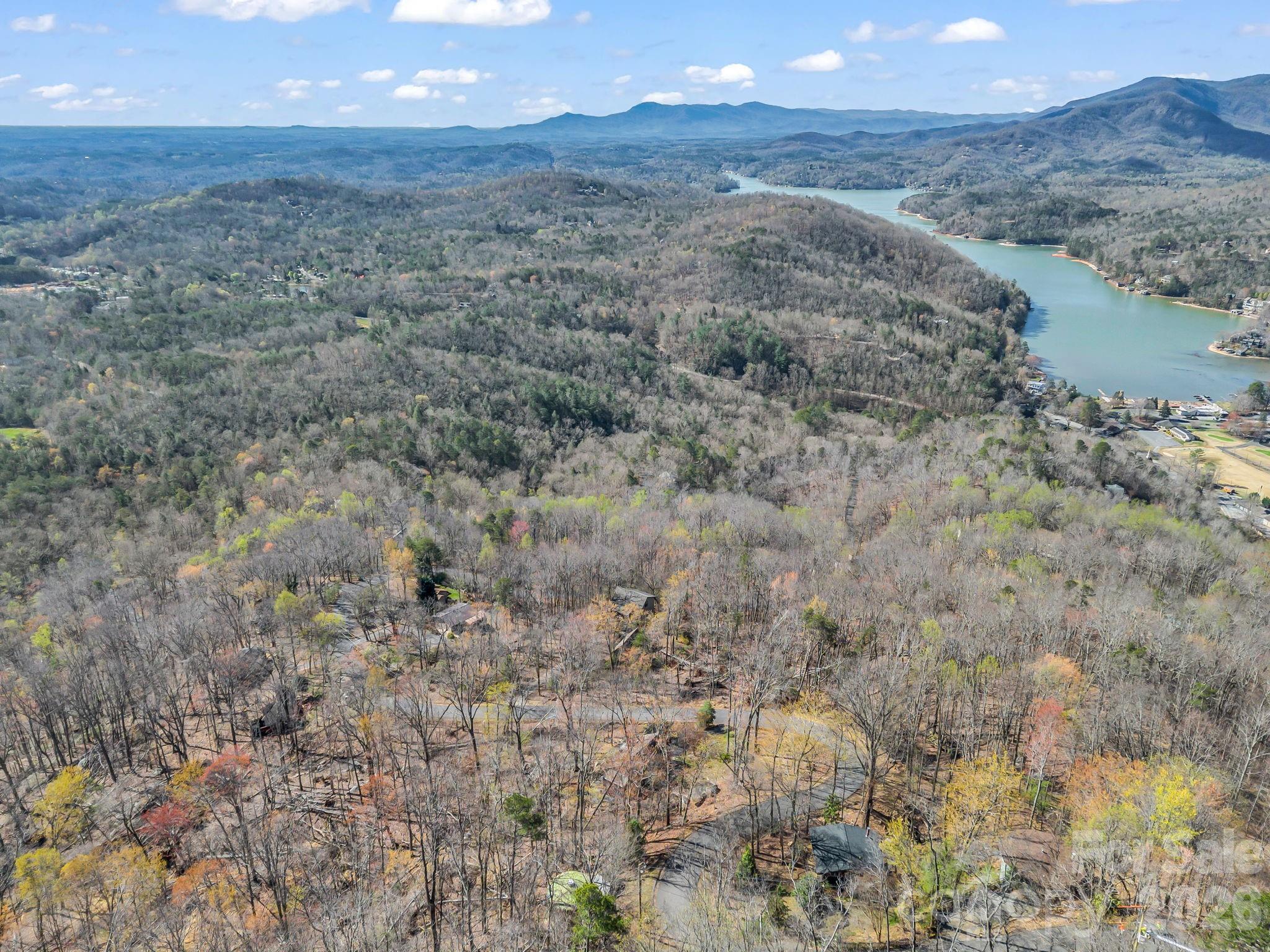 Aerial View of home - 456 Youngs Mountain Drive, Lake Lure