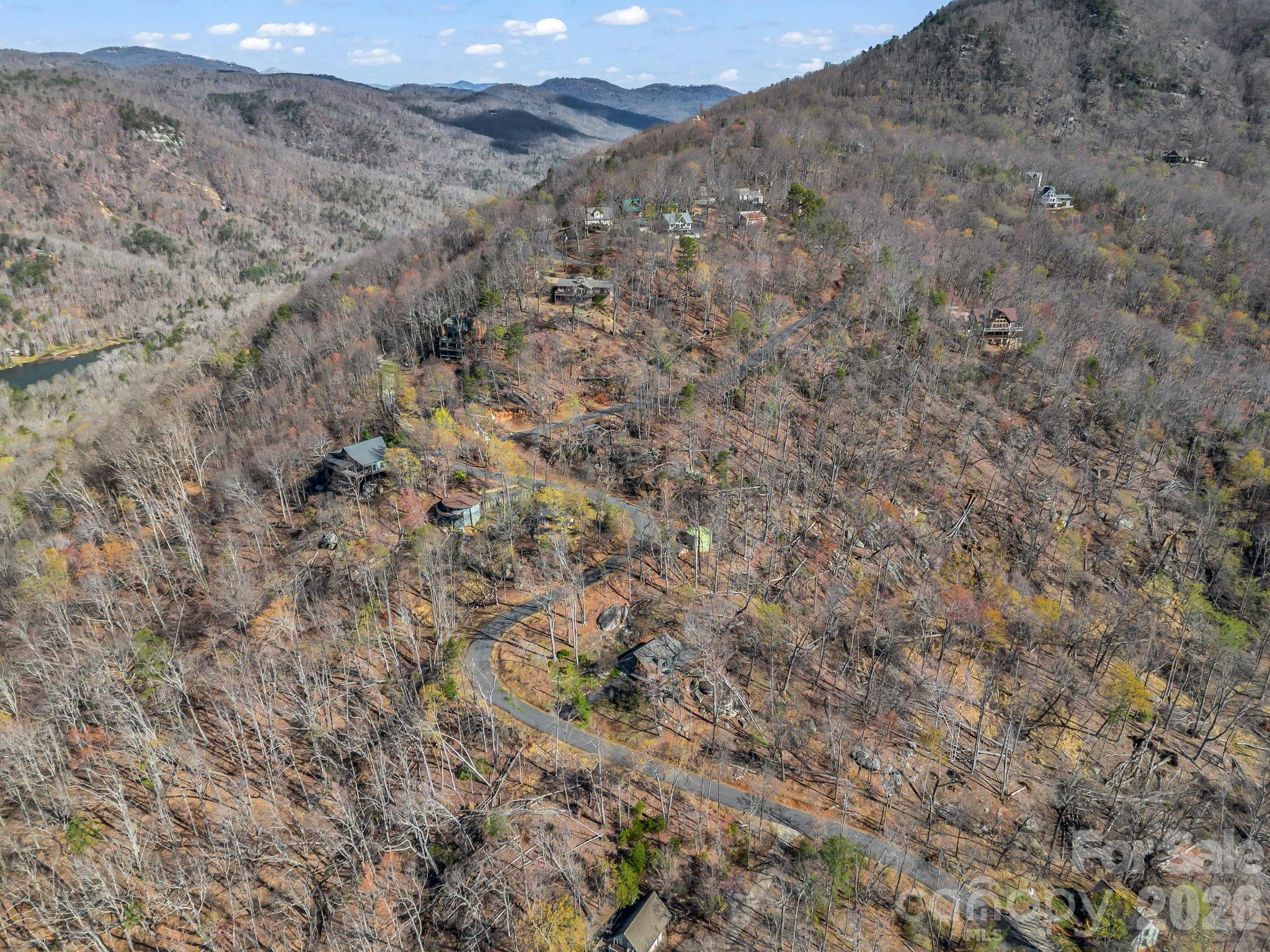 Aerial View of home - 456 Youngs Mountain Drive, Lake Lure