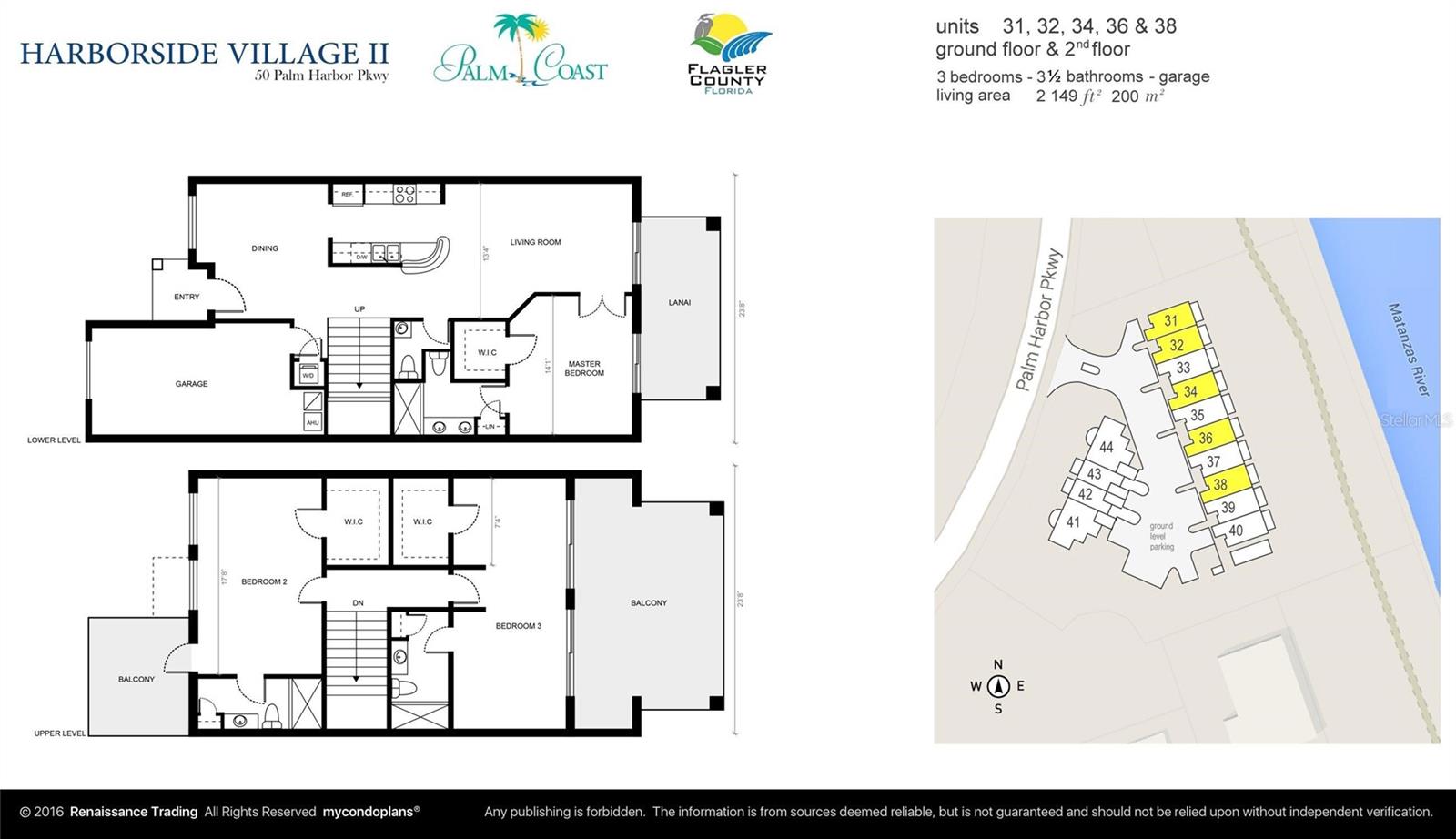 Floor plan & Harborside Village II - 50 PALM HARBOR PKWY #32, PALM COAST