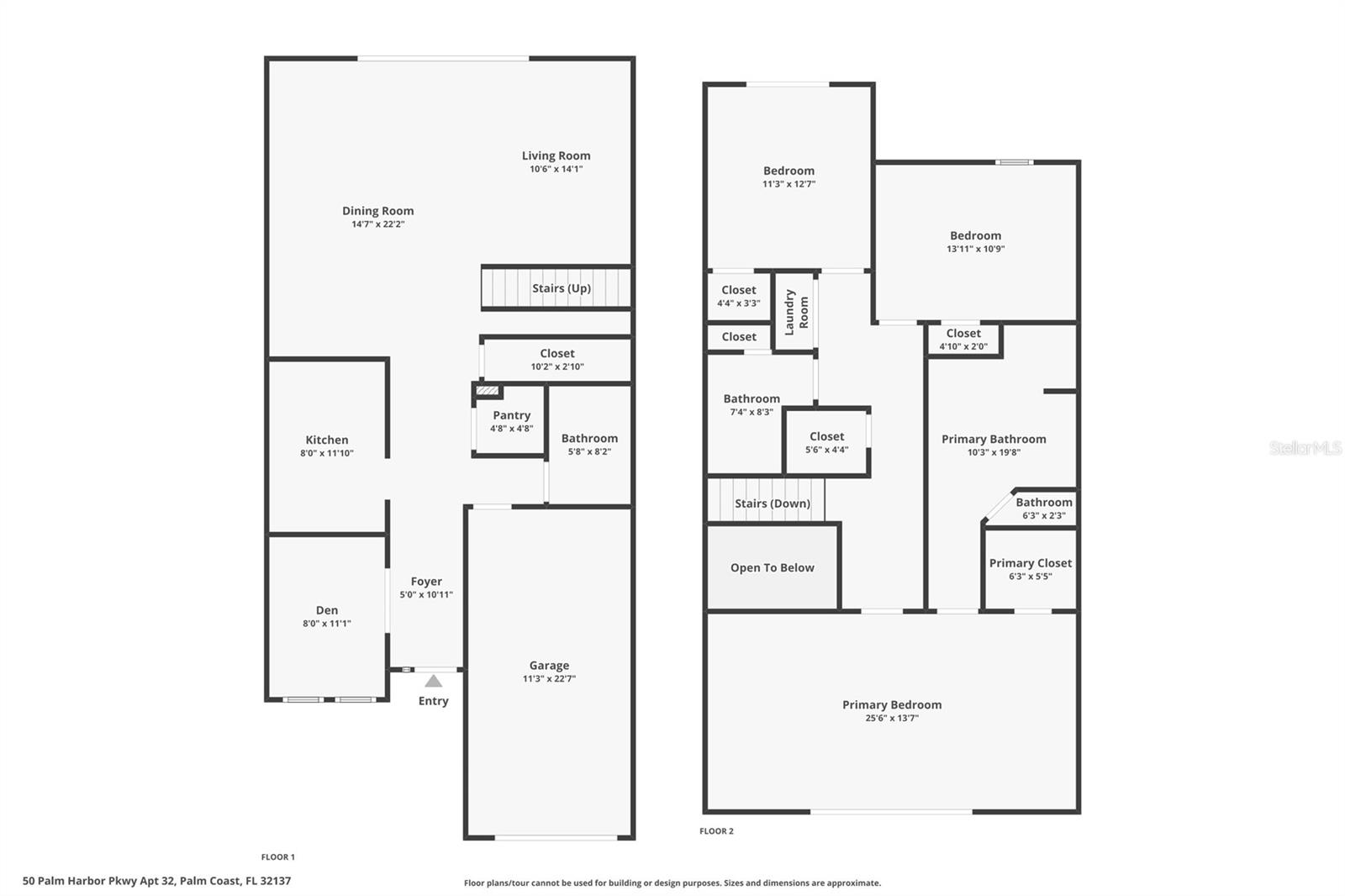 Total Floor Plan - 50 PALM HARBOR PKWY #32, PALM COAST