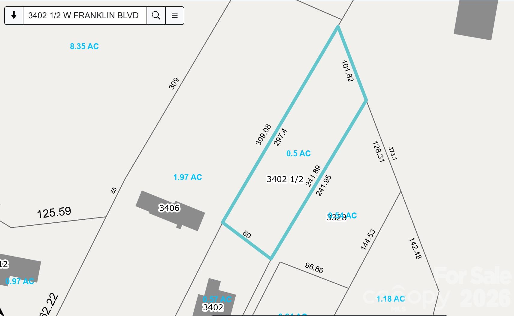 Lot at 3402 1/2 W Franklin Boulevard, Gastonia, photo 2 of 2