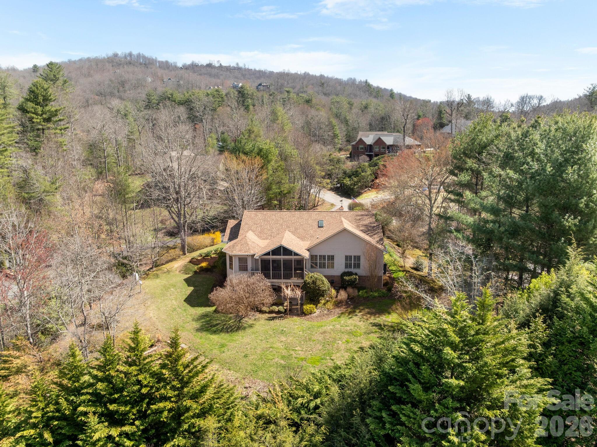 Aerial Rear of Home - 17 Ashton Forest Court, Hendersonville