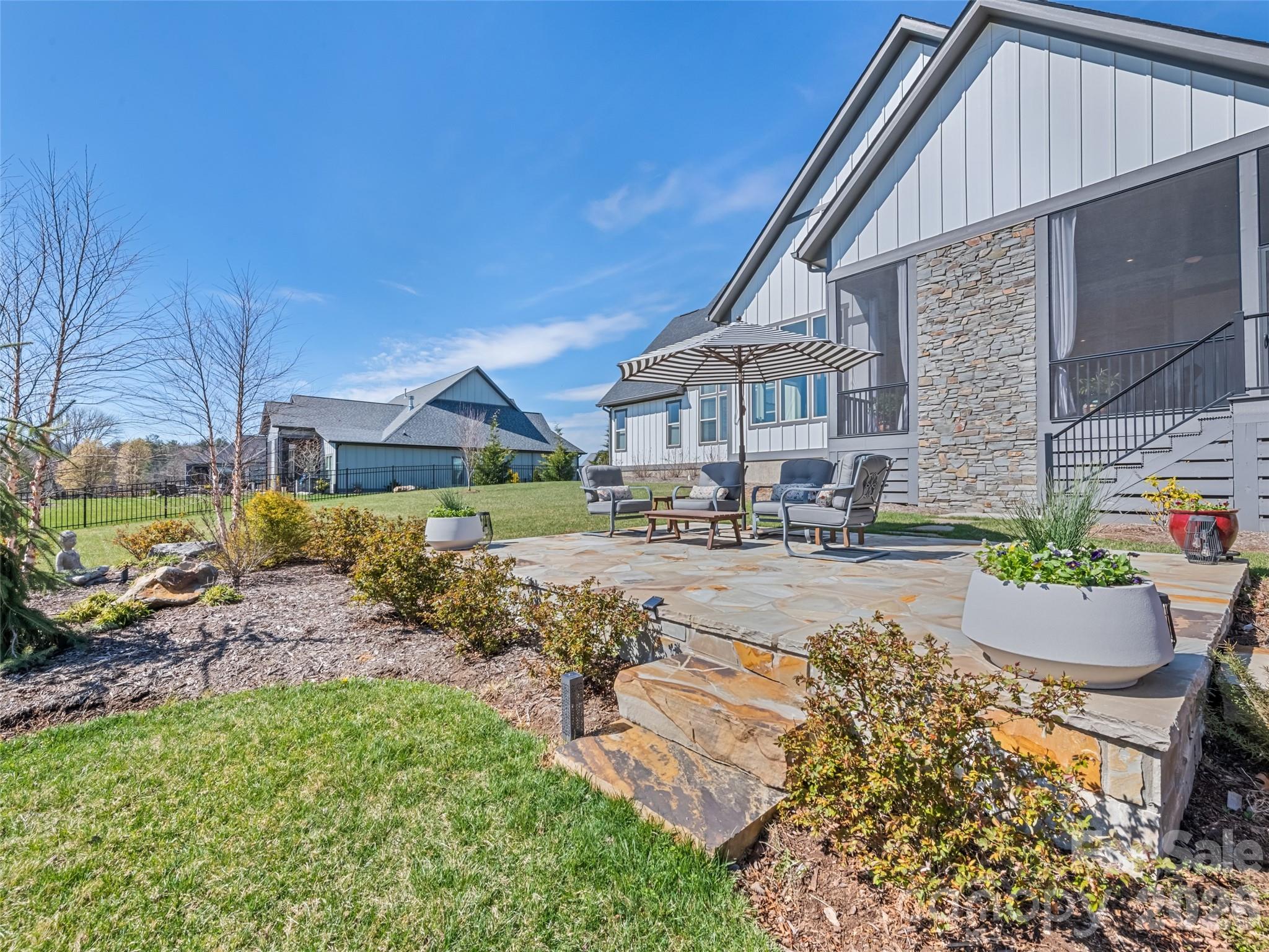Inviting Rear Patio Area - 717 Daniel Circle Drive, Mills River