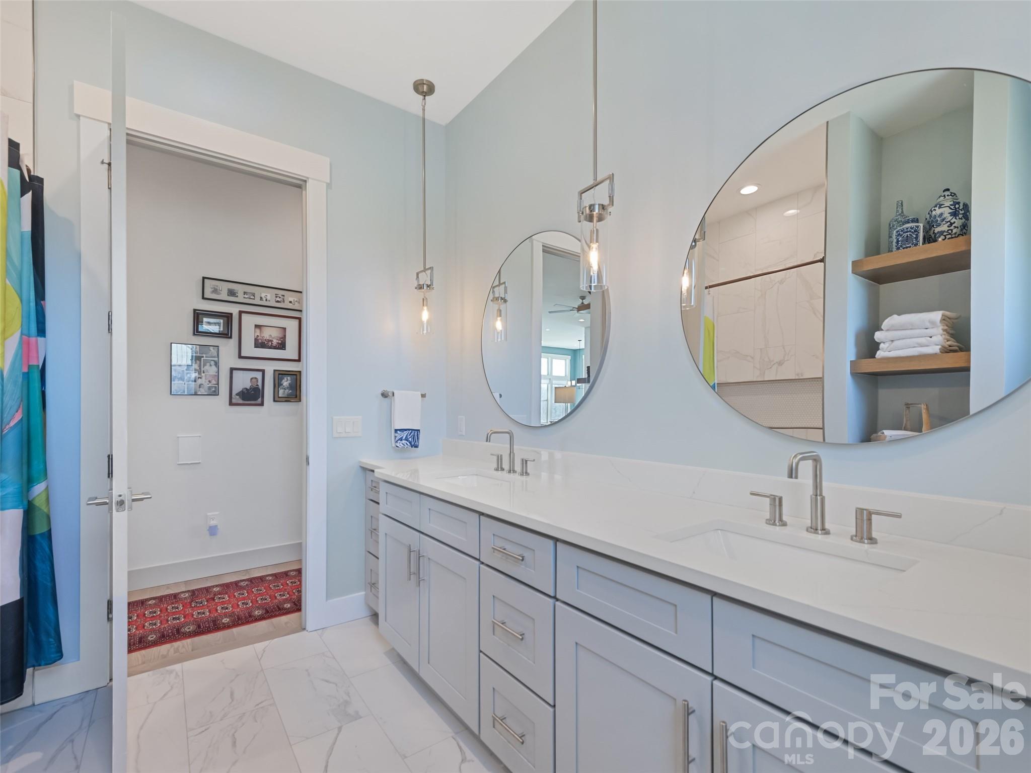 Bathroom, spacious cabinetry and counter areas - 717 Daniel Circle Drive, Mills River