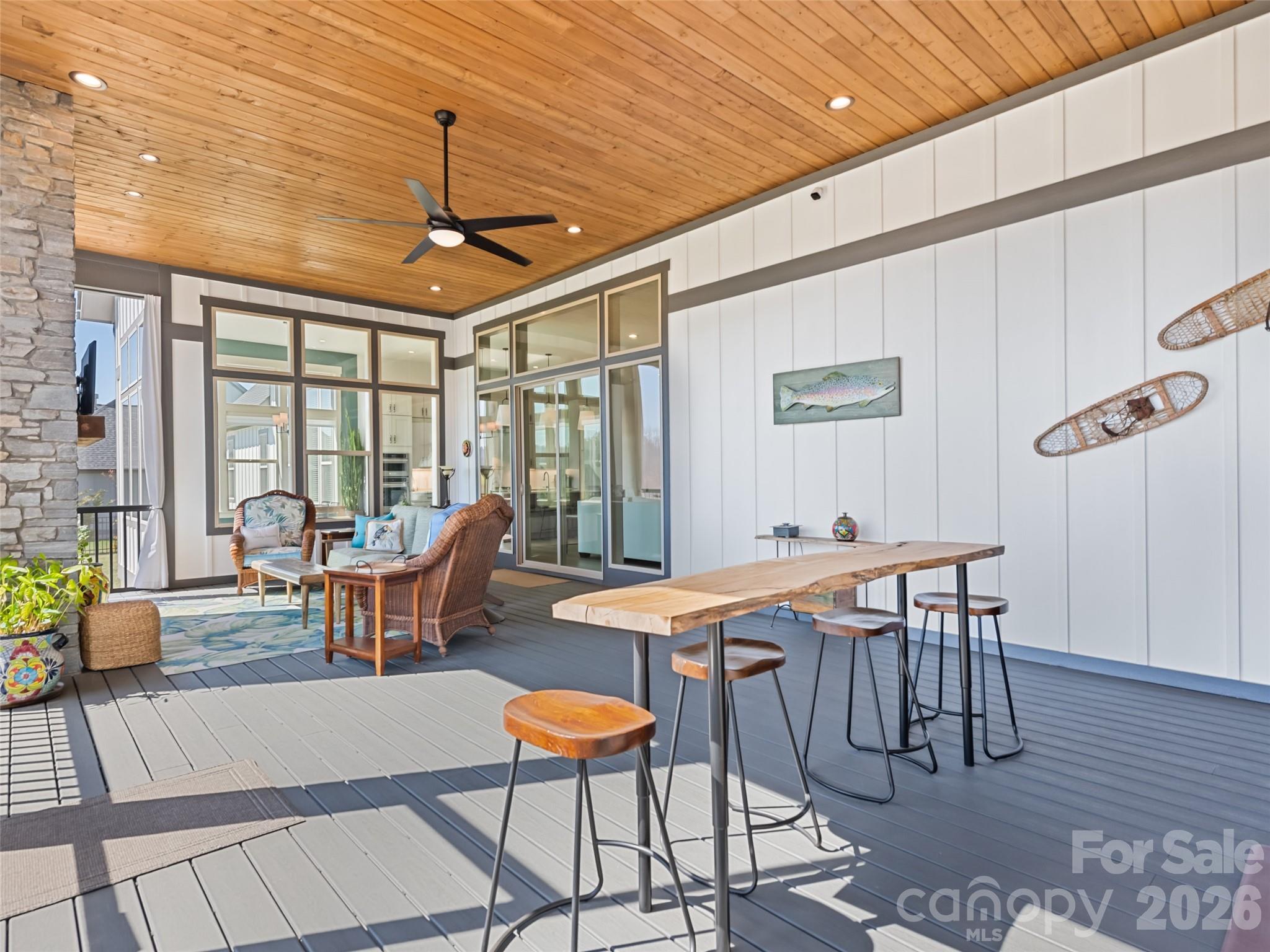The fantastic Rear Porch - 717 Daniel Circle Drive, Mills River