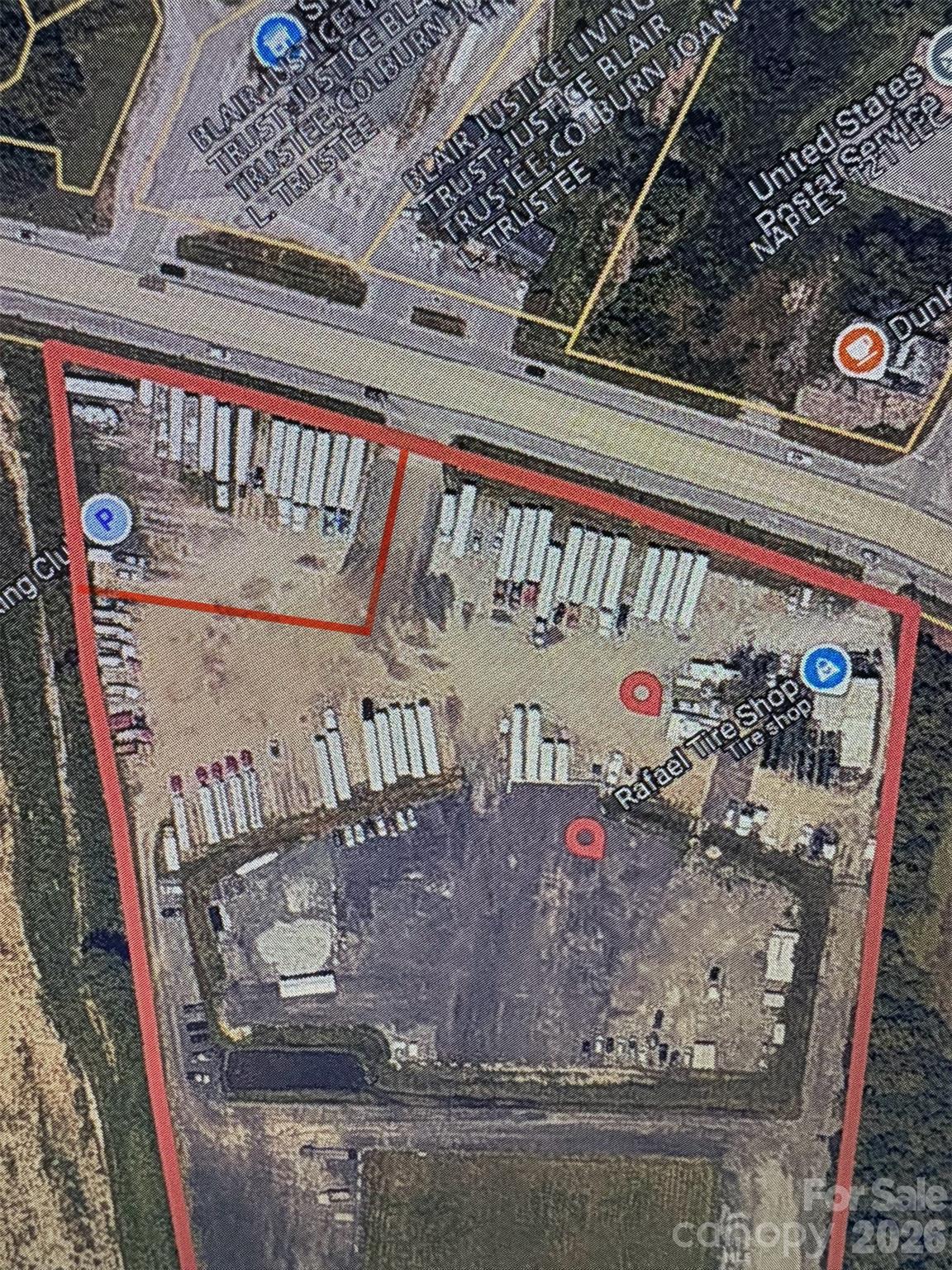 Estimated property boundaries shown for reference only. - 5429 Asheville Highway, Hendersonville