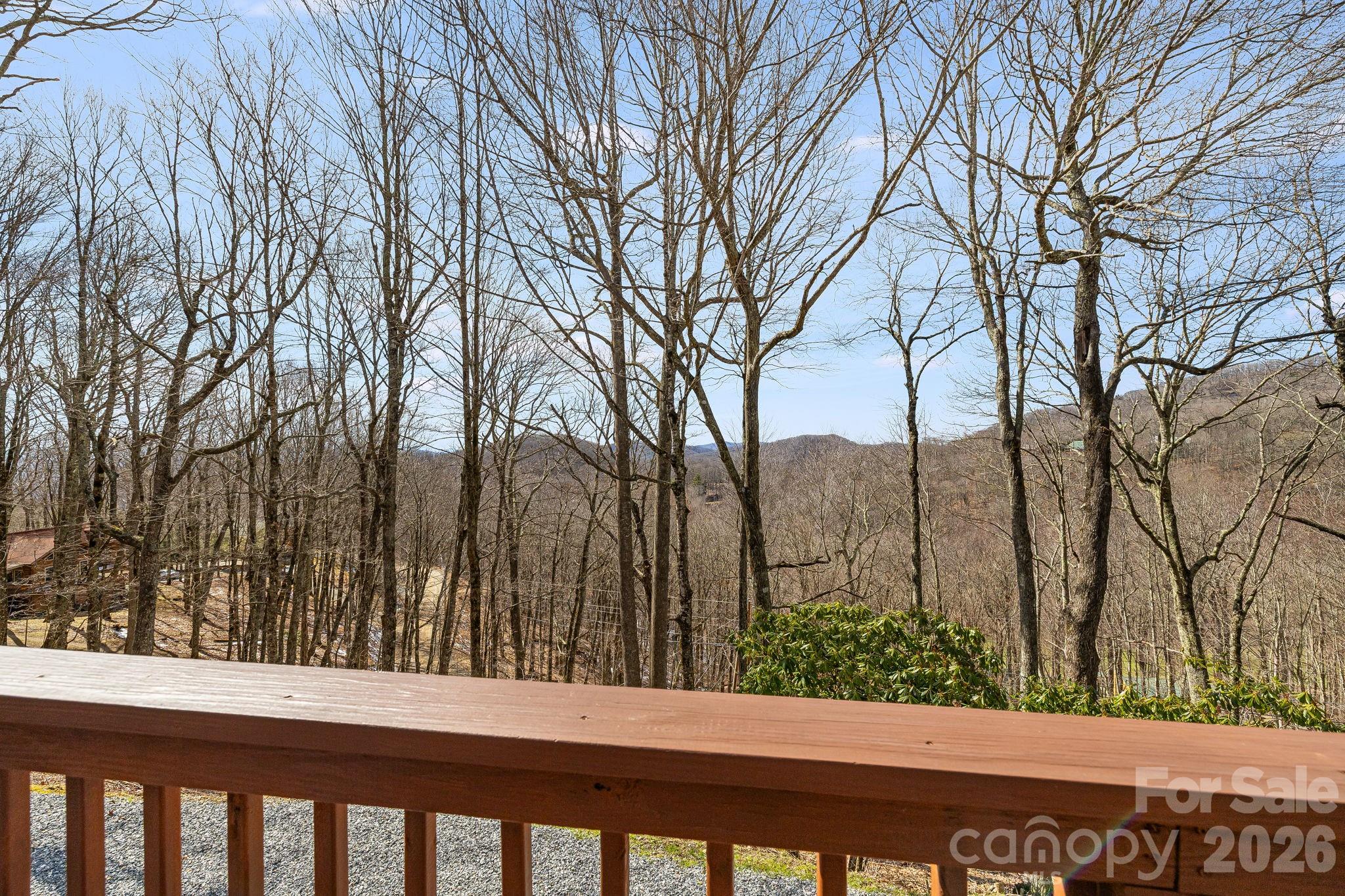 Nice Views from Wrap-Around Deck - 1065 Oak Ridge Lane, Mars Hill