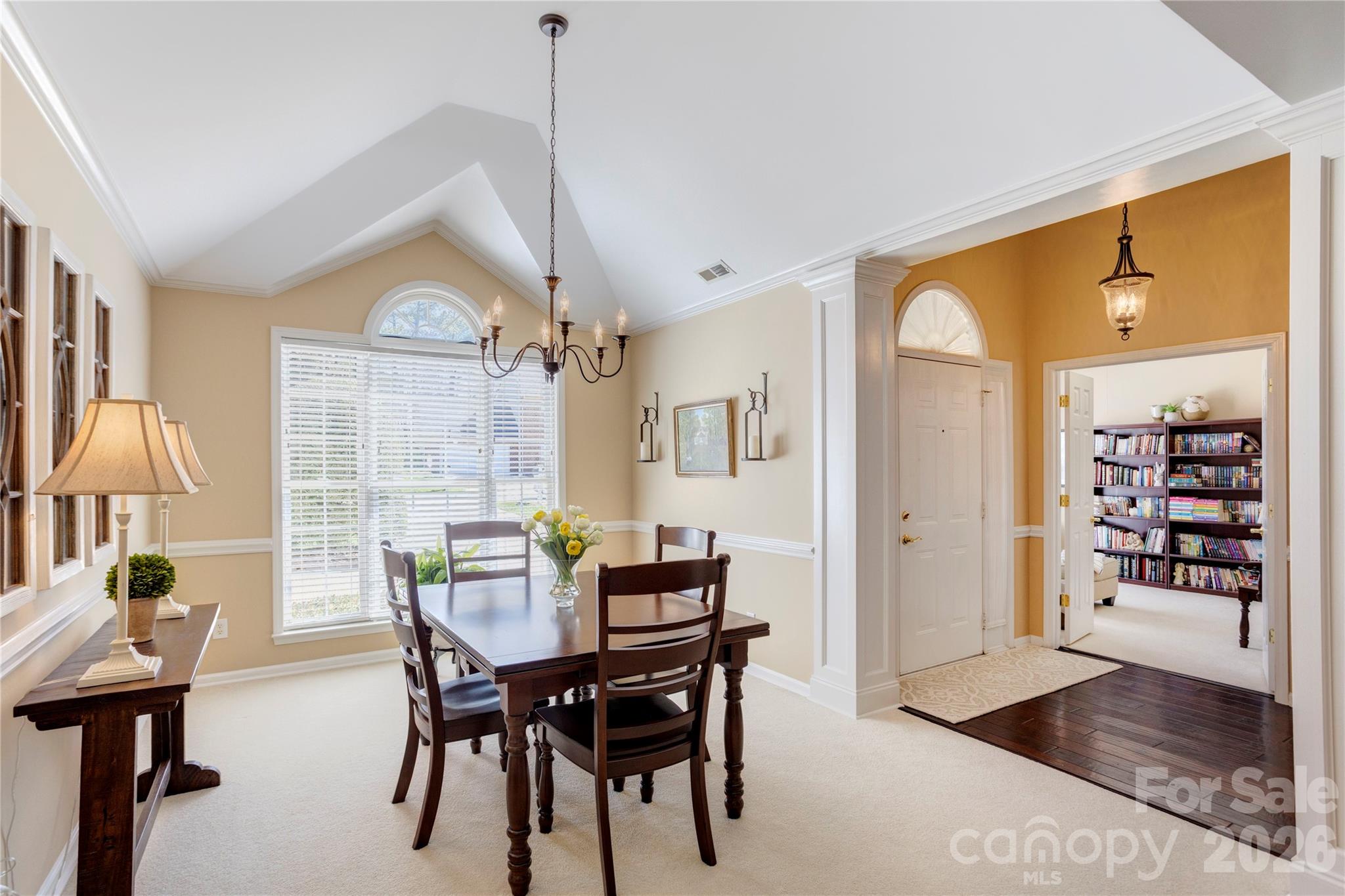 Dining Room with Foyer & Study View - 580 Gatsby Place NW, Concord