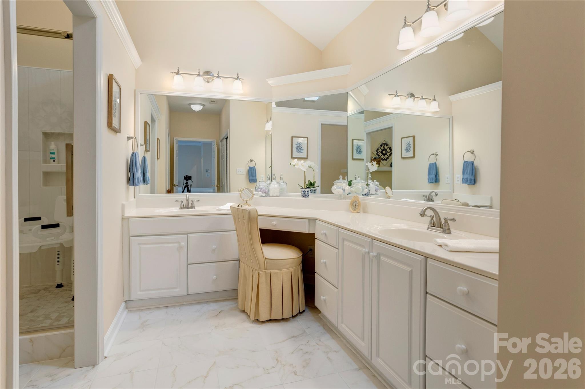 Primary Bath, Vanity & Double Sinks - 580 Gatsby Place NW, Concord
