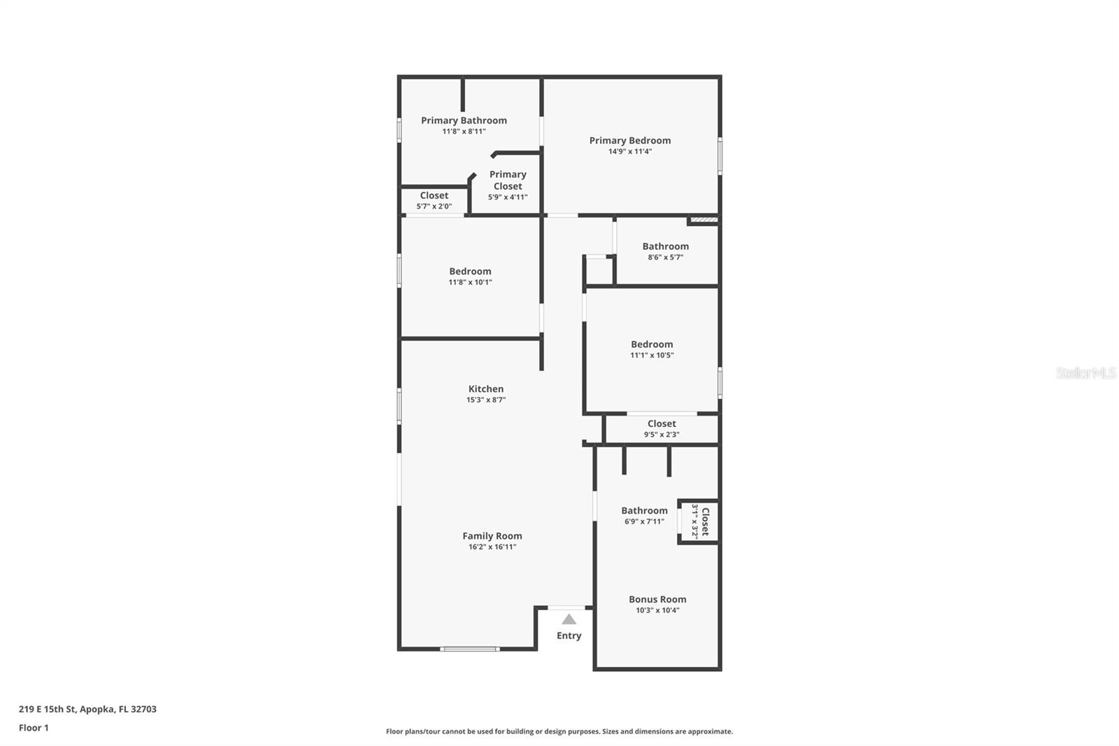 Floorplan - 219 E 15TH ST, APOPKA