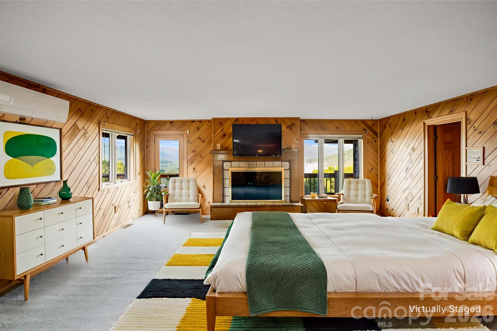 Virtually staged primary bedroom - 1087 Brigadoon Drive, Clyde
