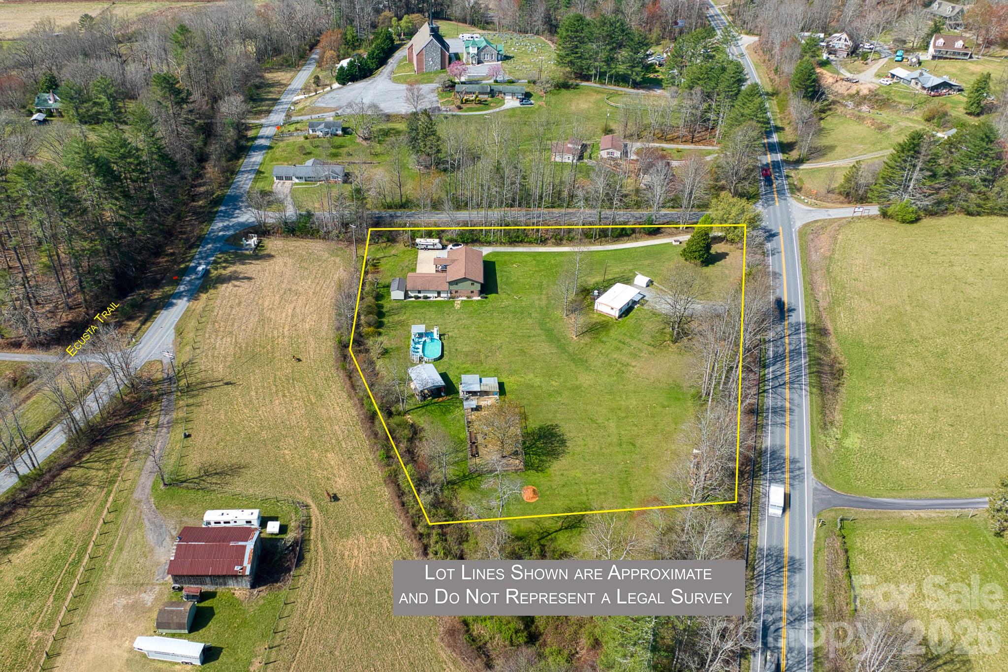 Property located adjacent to the Ecusta Trail. - 2456 Hendersonville Highway, Pisgah Forest