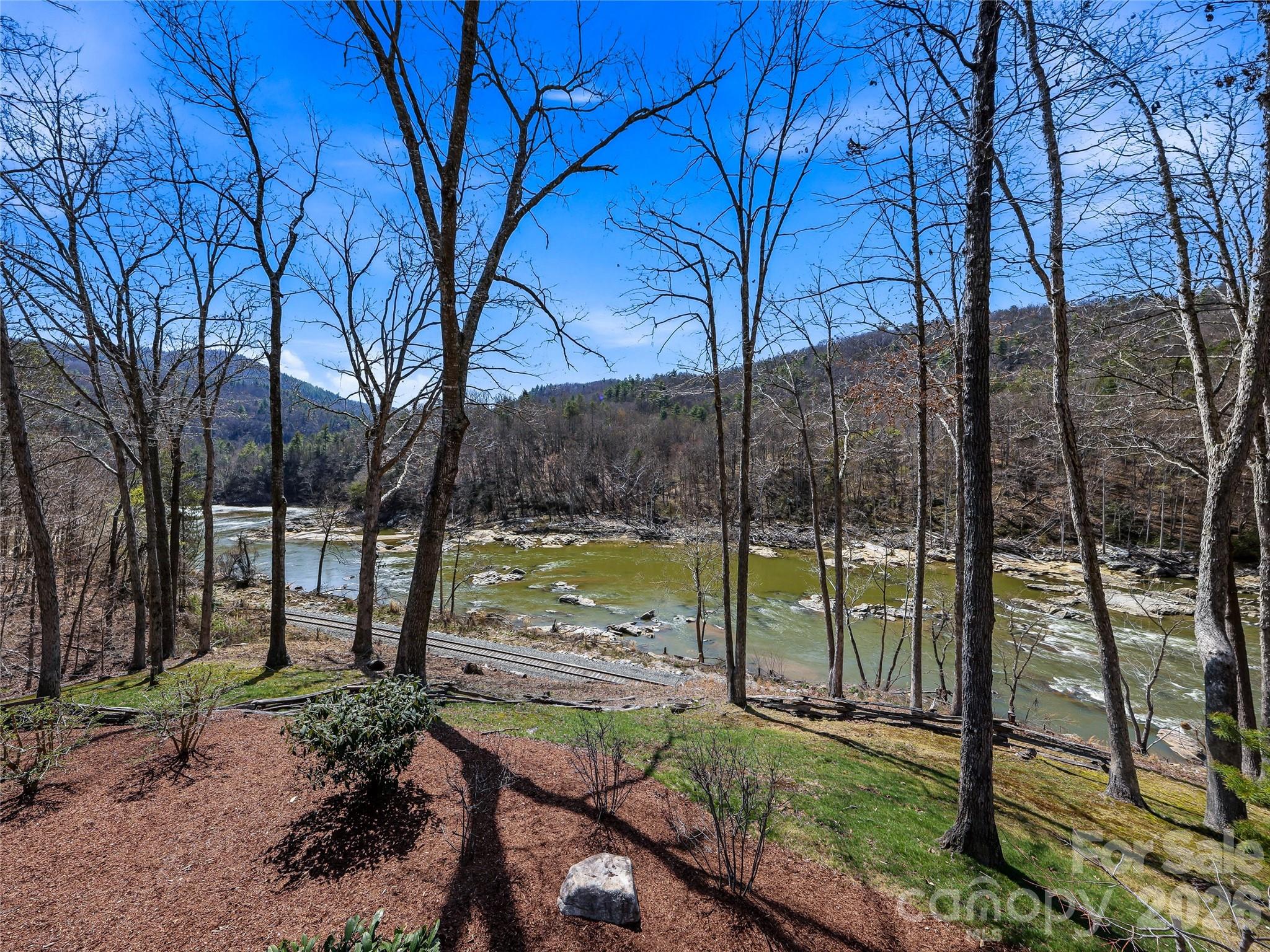 View from the deck. - 3735 French Broad Parkway, Marshall