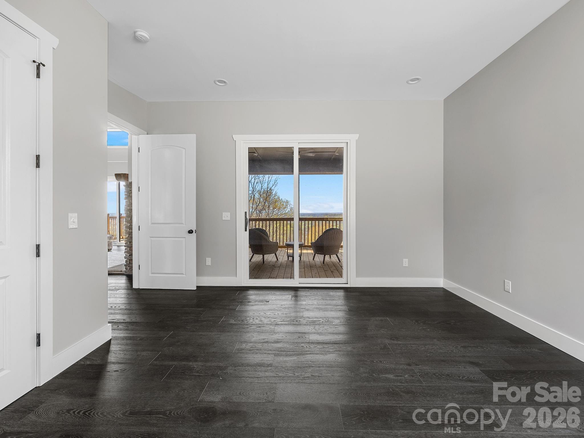 Main floor office space with closet and  exit to outside deck. - 345 Preservation Trail, Columbus